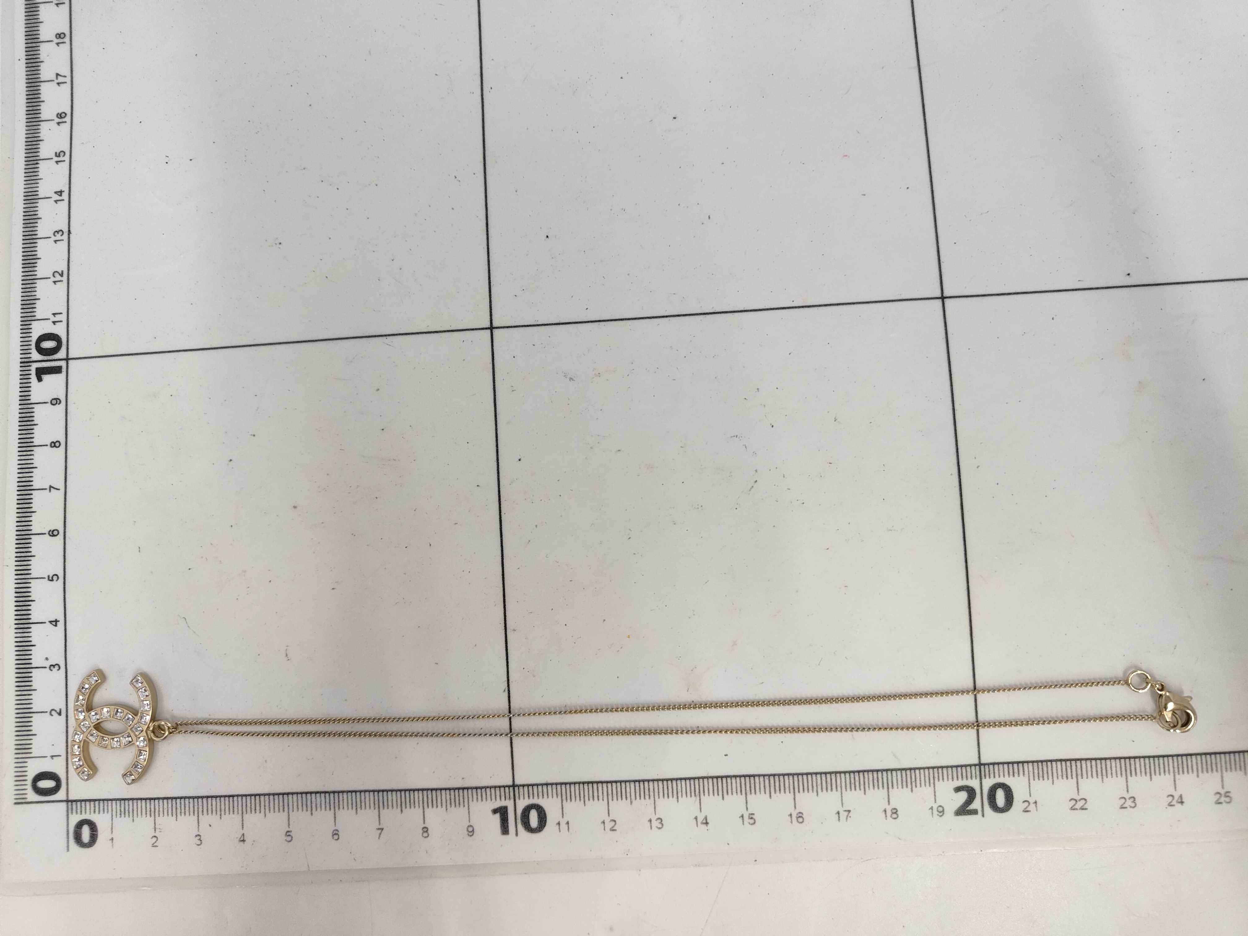 Coco Mark Rhinestone Gold Necklace B 11A — view 5