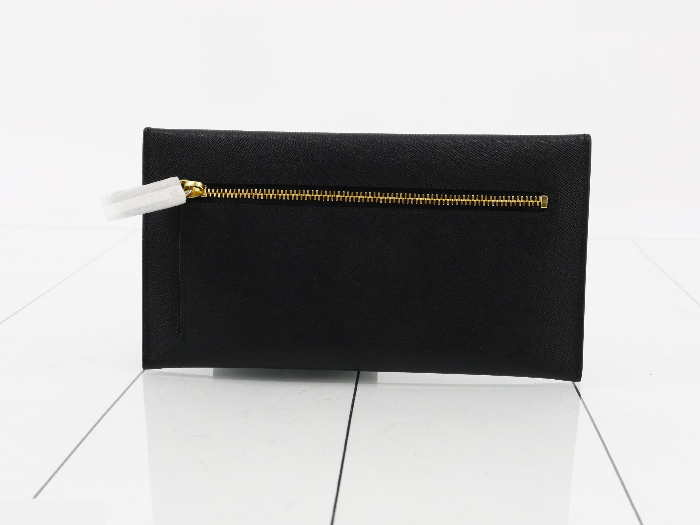 Saffiano Pouch Document Case Black — view 2
