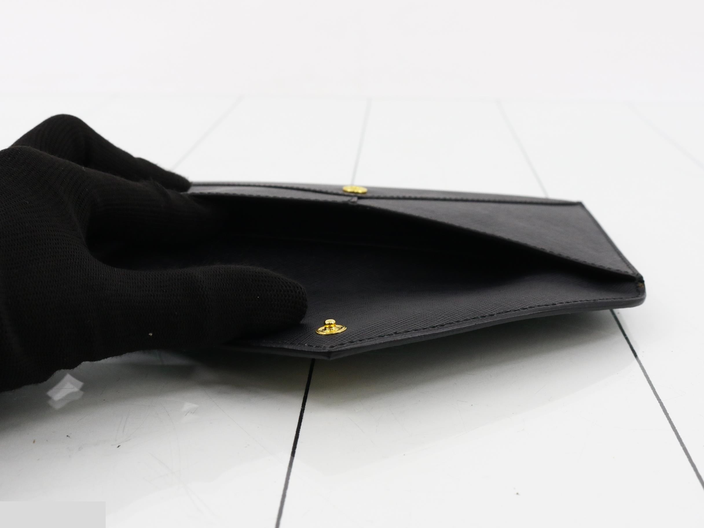 Saffiano Pouch Document Case Black — view 4