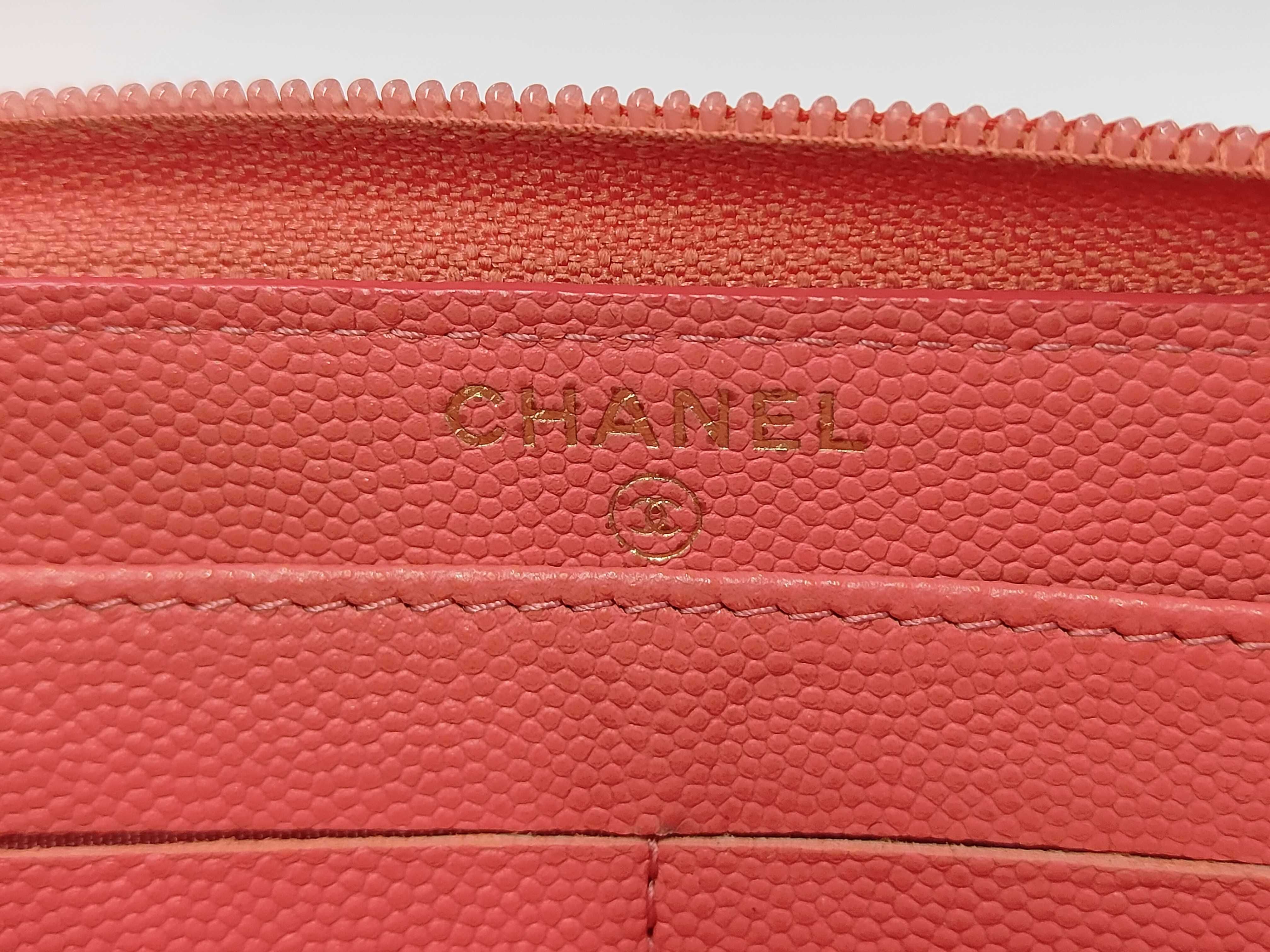 Round Zipper Wallet Long Wallet Caviar Skin Pink 23894317 Wallet — view 6