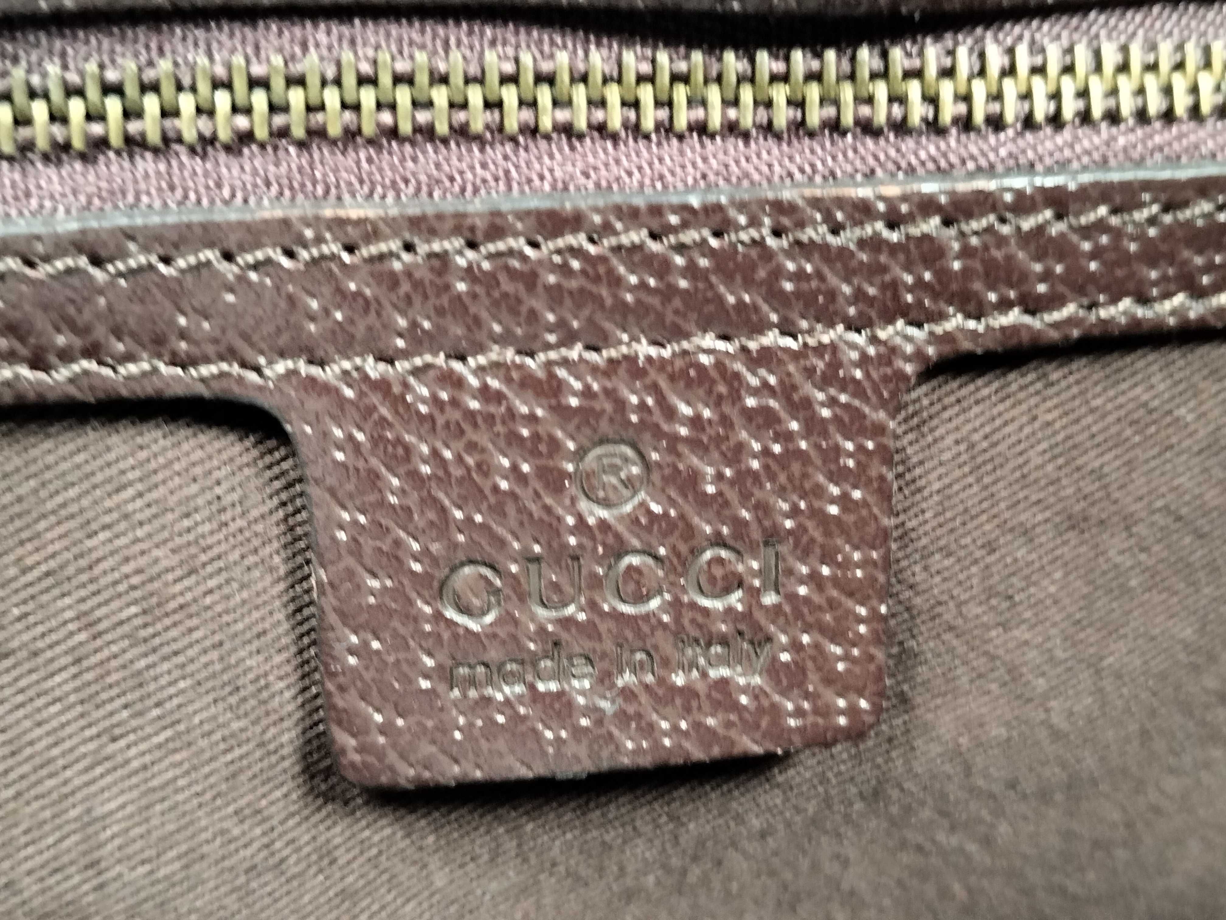 GG Canvas Tote Bag, Canvas Belt Leather GG Tote Bag — view 11