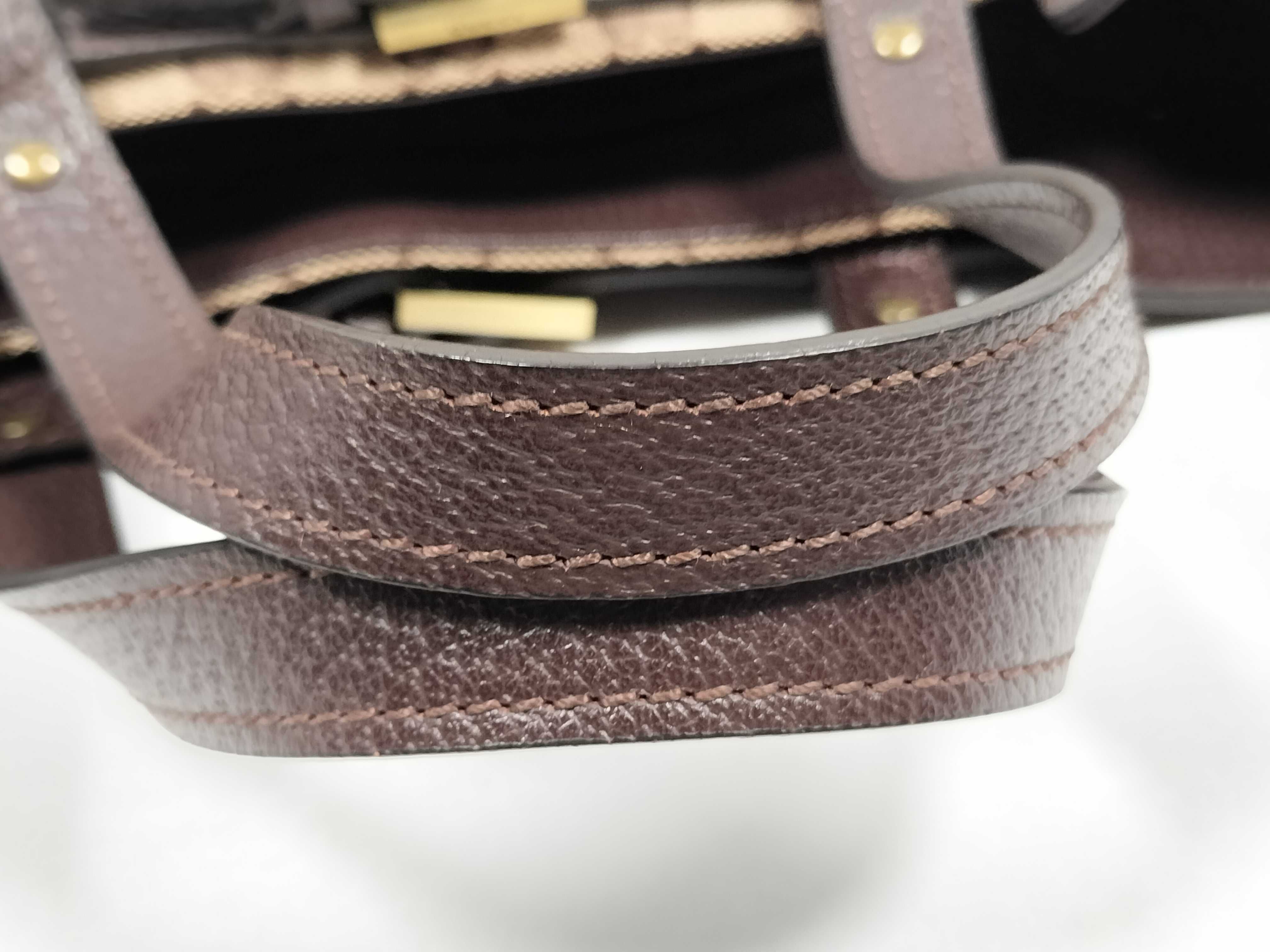 GG Canvas Tote Bag, Canvas Belt Leather GG Tote Bag — view 4