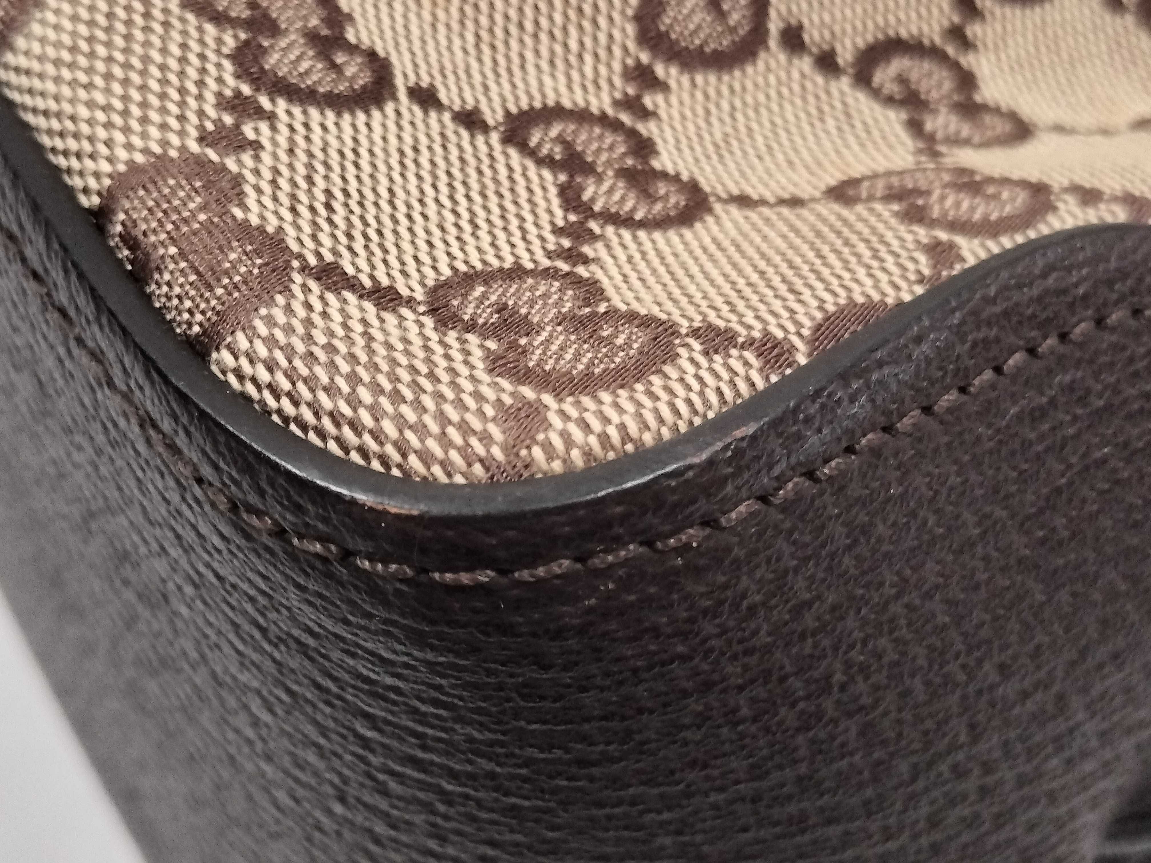 GG Canvas Tote Bag, Canvas Belt Leather GG Tote Bag — view 6