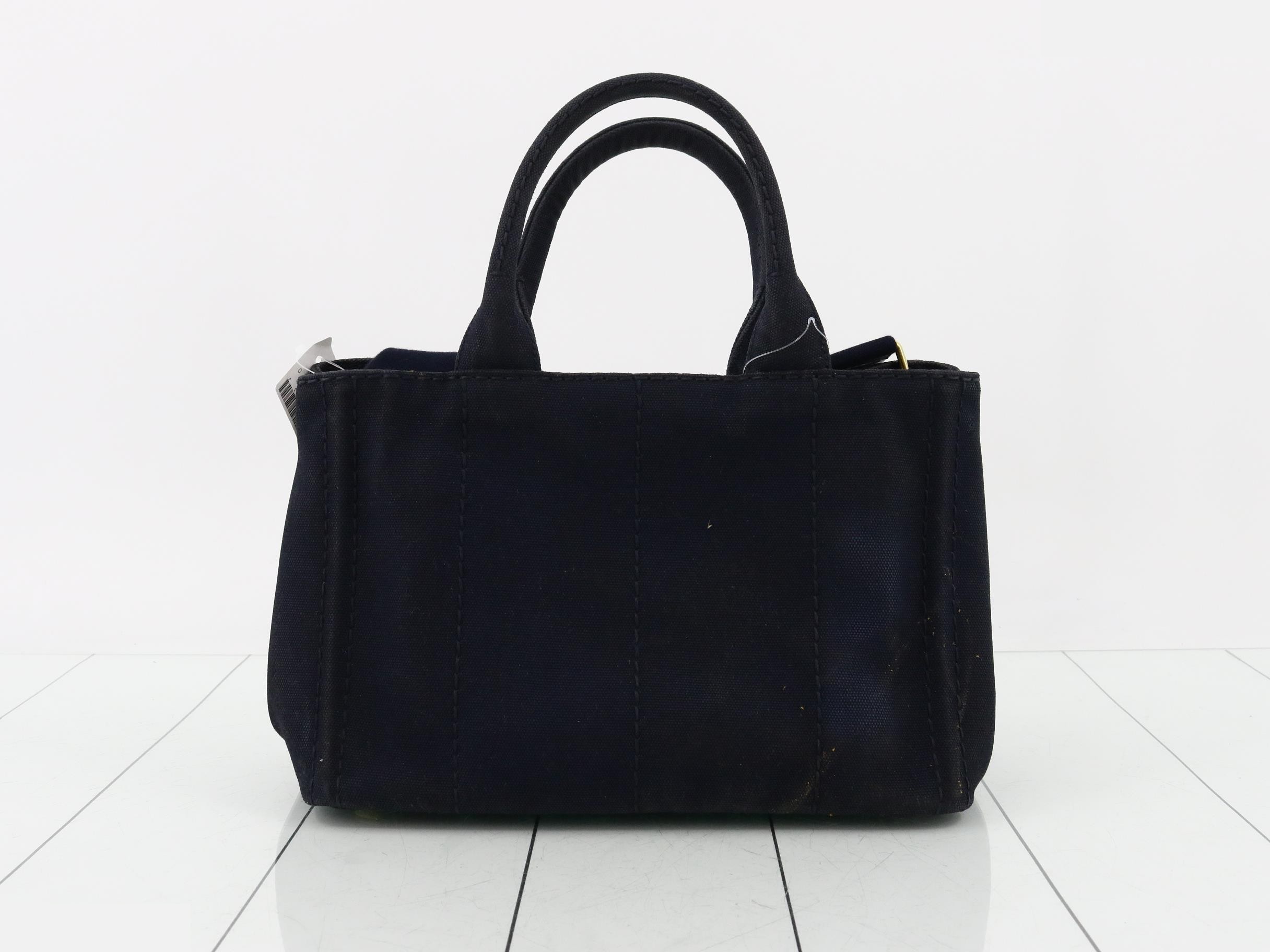Canapa Mini 2-Way Bag, Navy, with strap, 28 x 19 x 14 cm — view 2