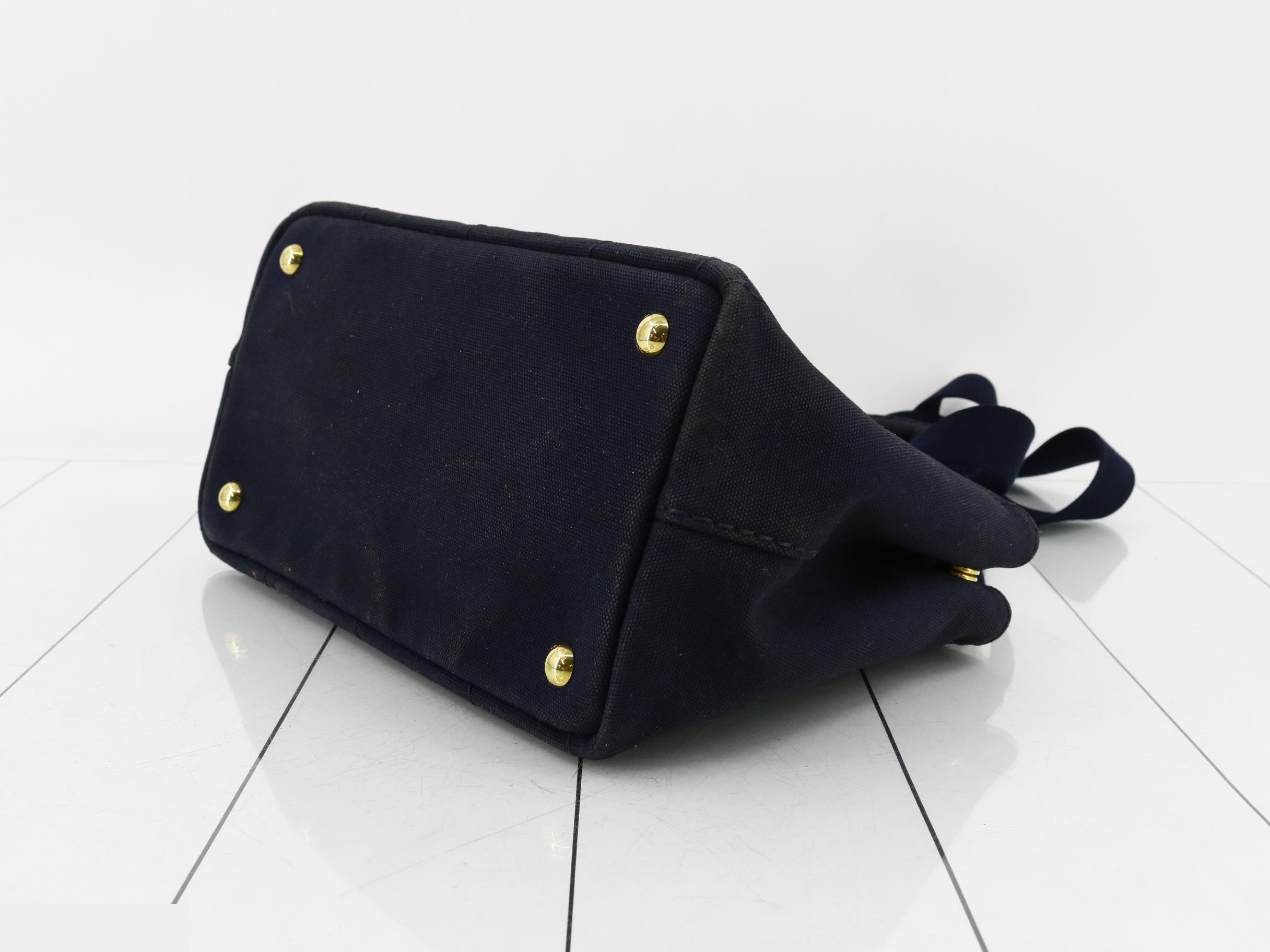 Canapa Mini 2-Way Bag, Navy, with strap, 28 x 19 x 14 cm — view 6