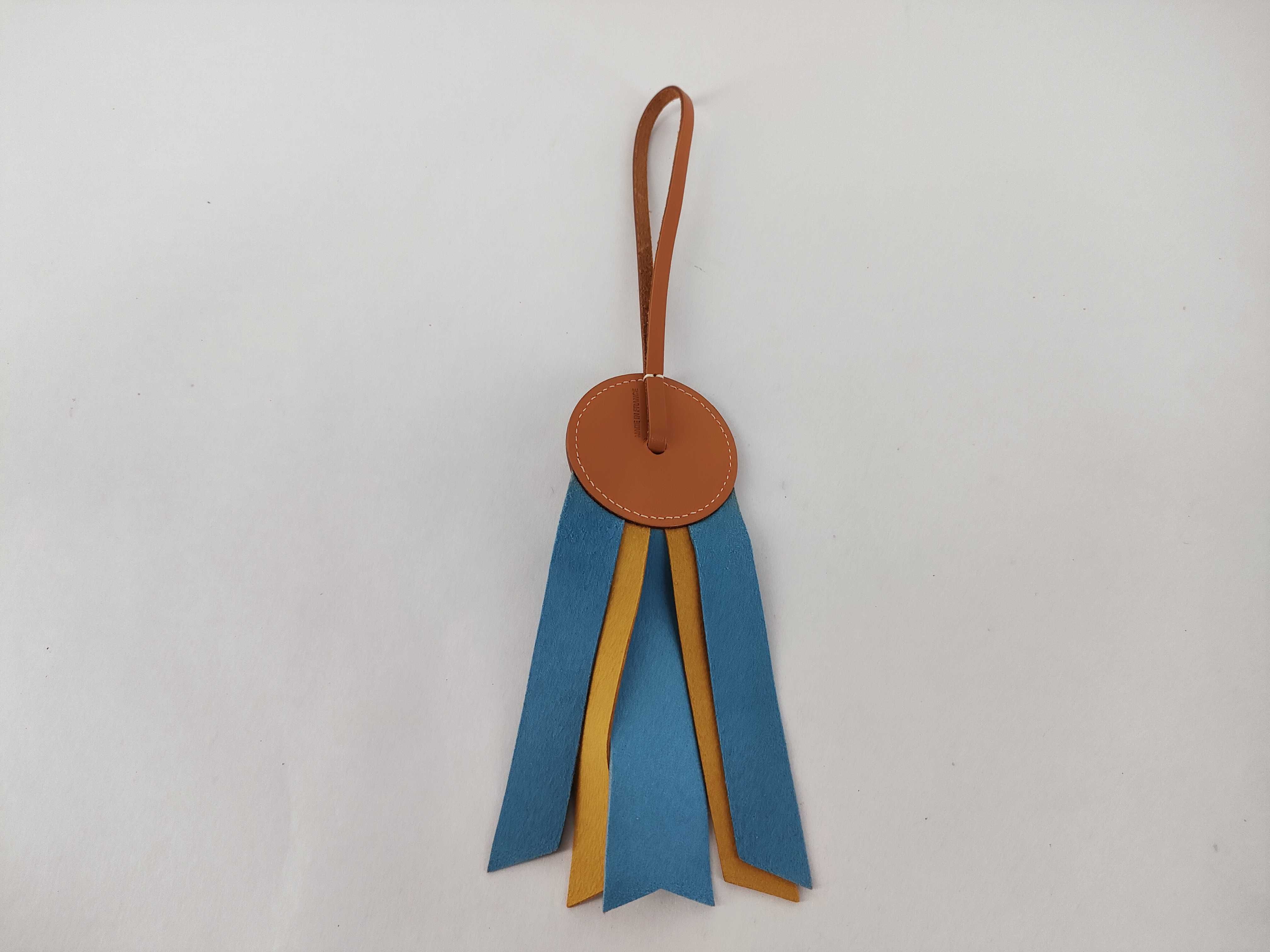 Paddock Flot Charm, Blue x Light Brown, Hermes Charm — view 2