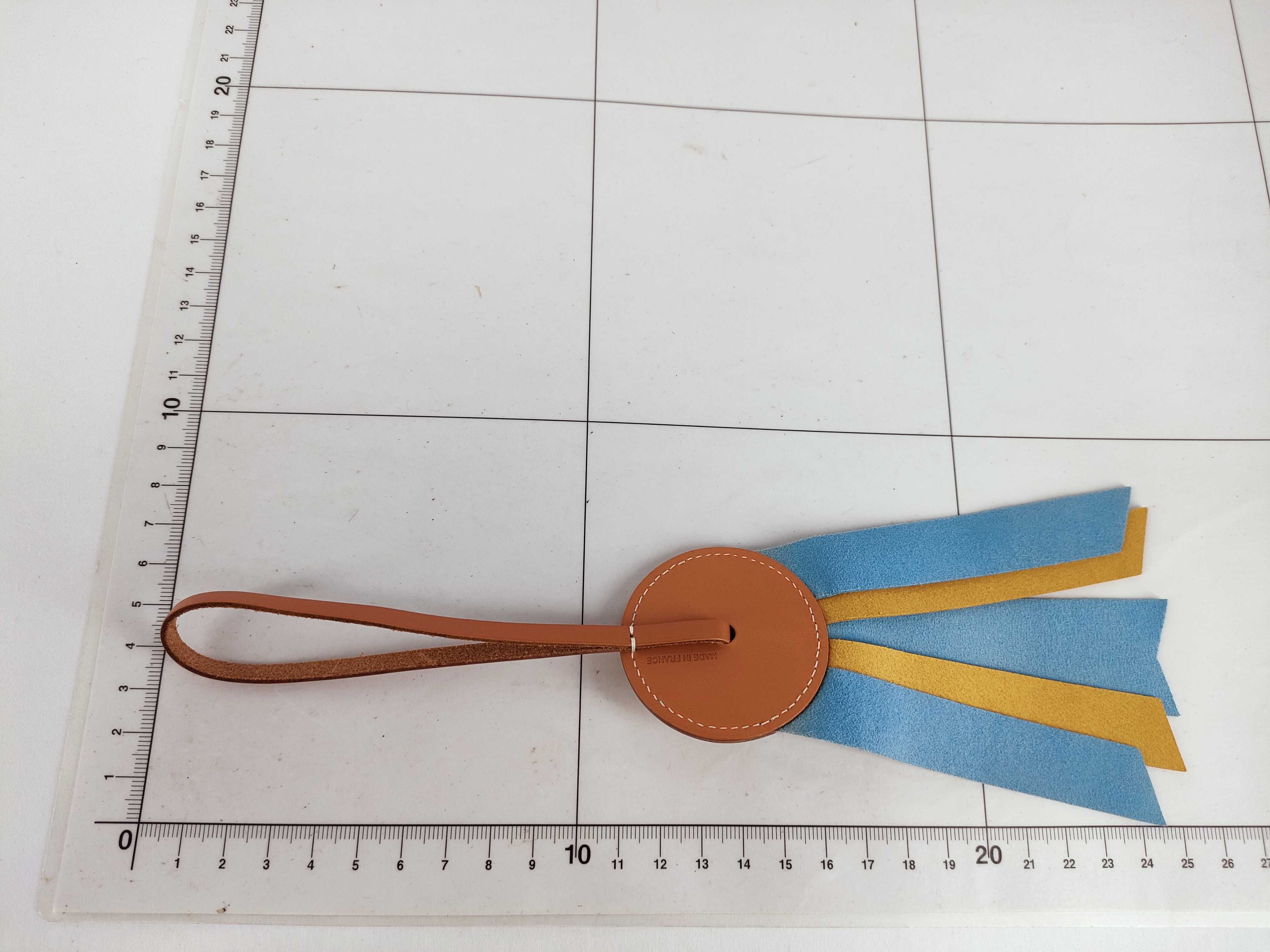 Paddock Flot Charm, Blue x Light Brown, Hermes Charm — view 9