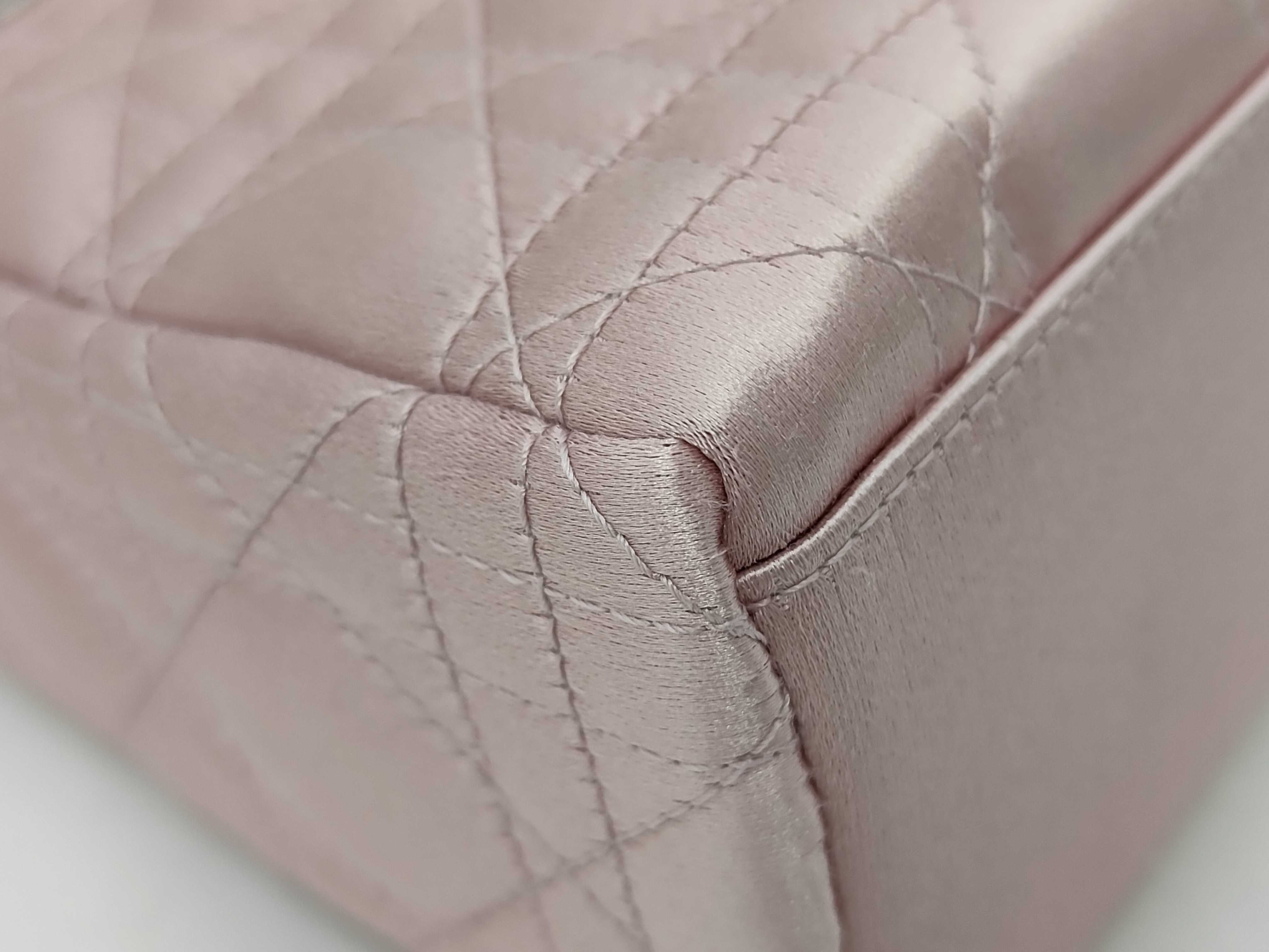 Lady Dior Mini Cannage Satin Pink Handbag — view 3