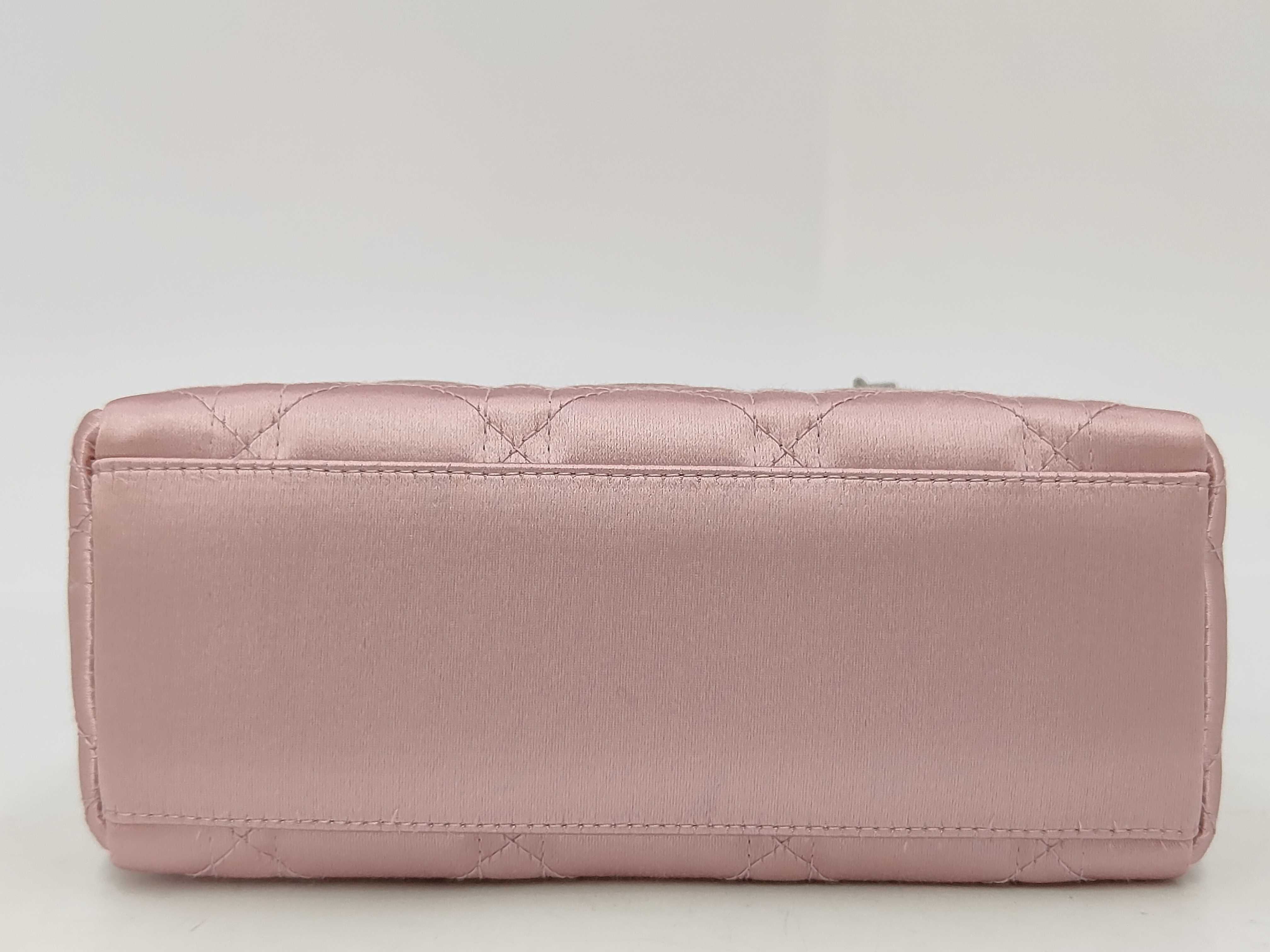Lady Dior Mini Cannage Satin Pink Handbag — view 4