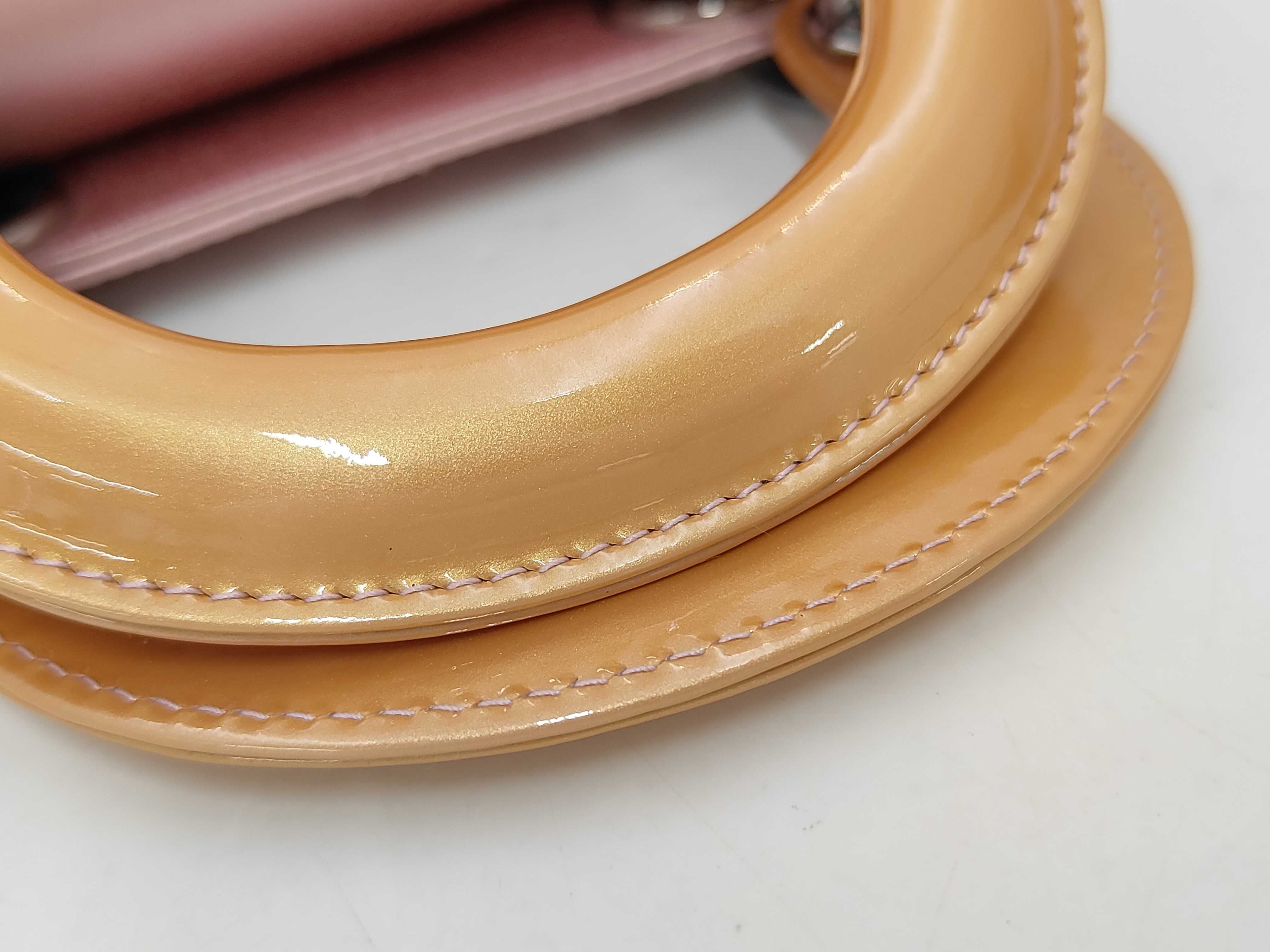 Lady Dior Mini Cannage Satin Pink Handbag — view 6