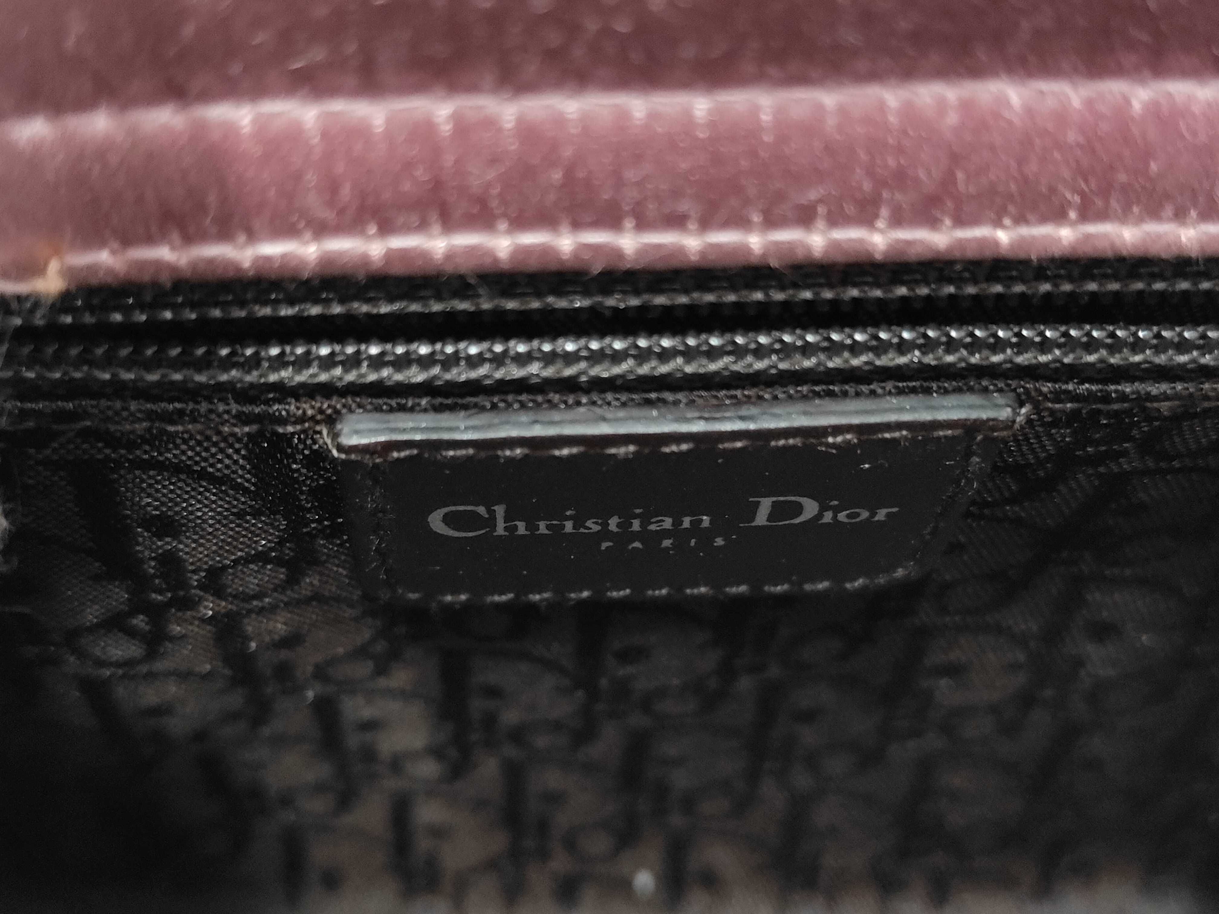 Lady Dior Mini Cannage Satin Pink Handbag — view 9
