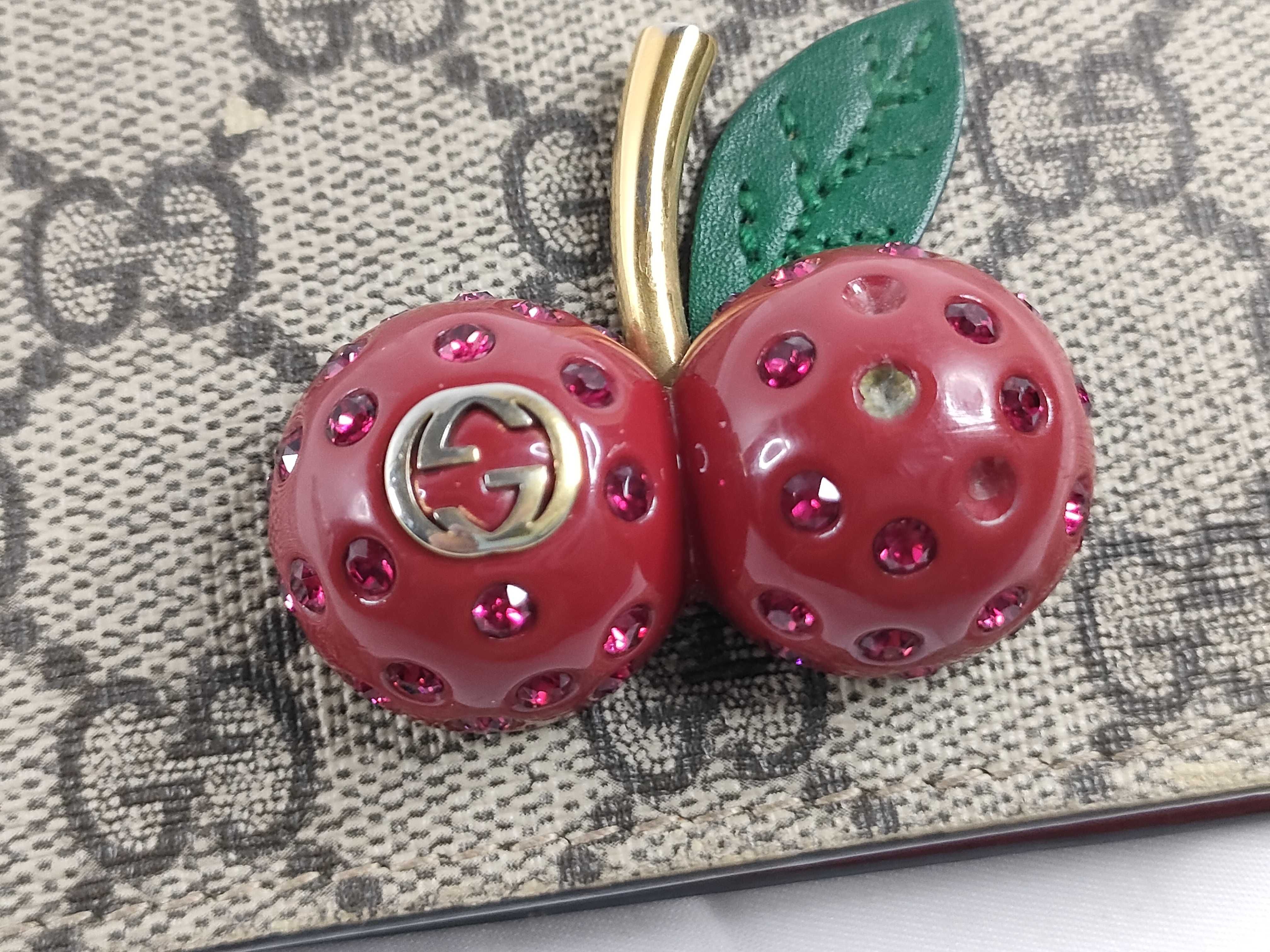 GG Supreme Cherry Compact Wallet — view 13