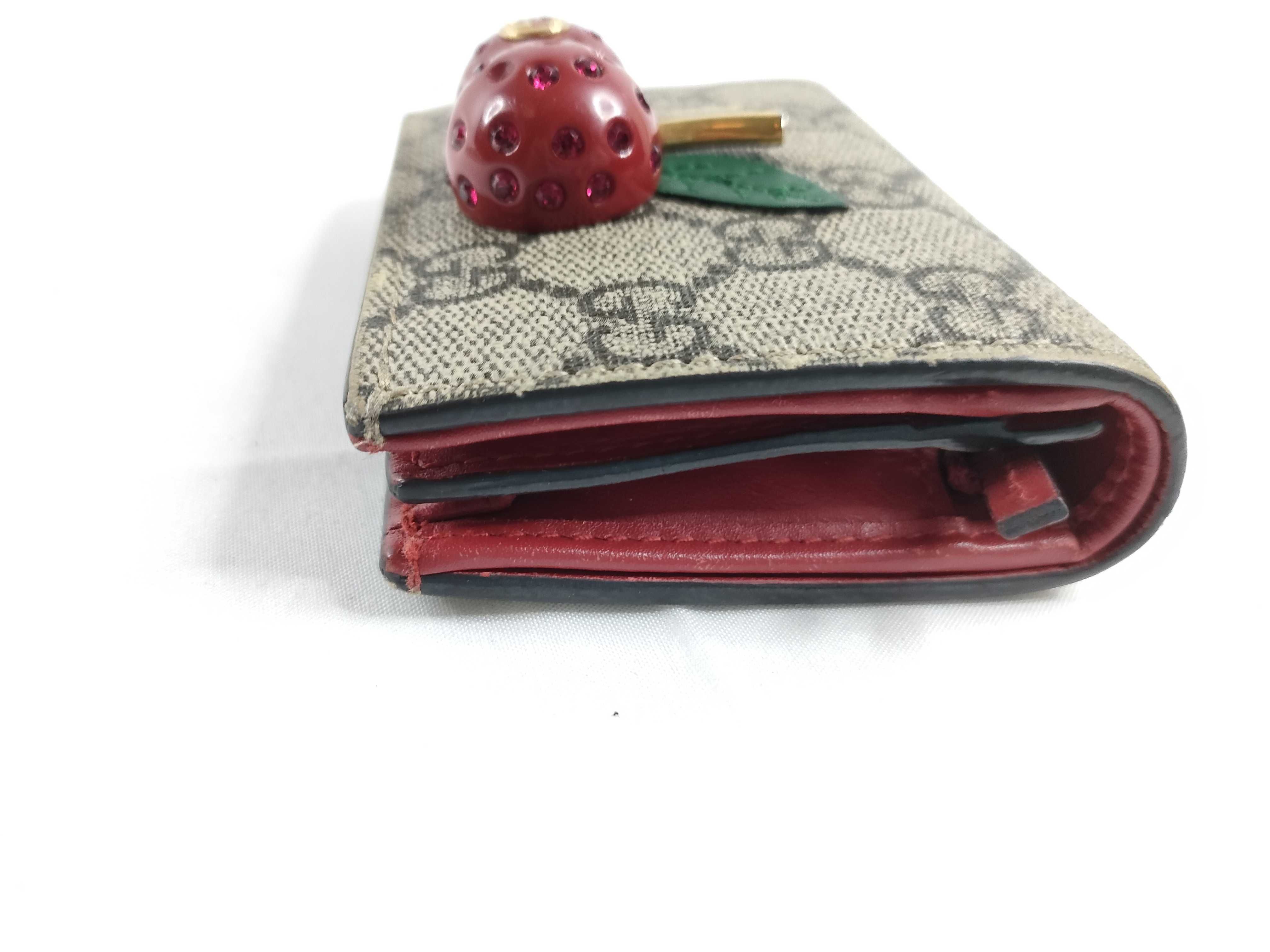 GG Supreme Cherry Compact Wallet — view 7