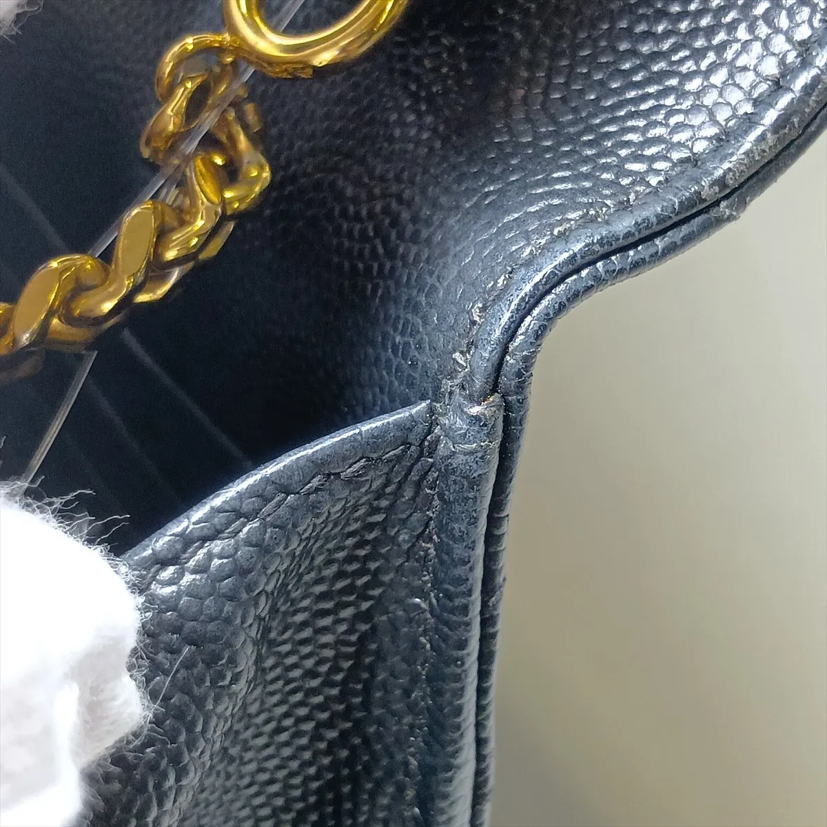 Cassandra Leather Chain Wallet, Black, 393953 — view 12