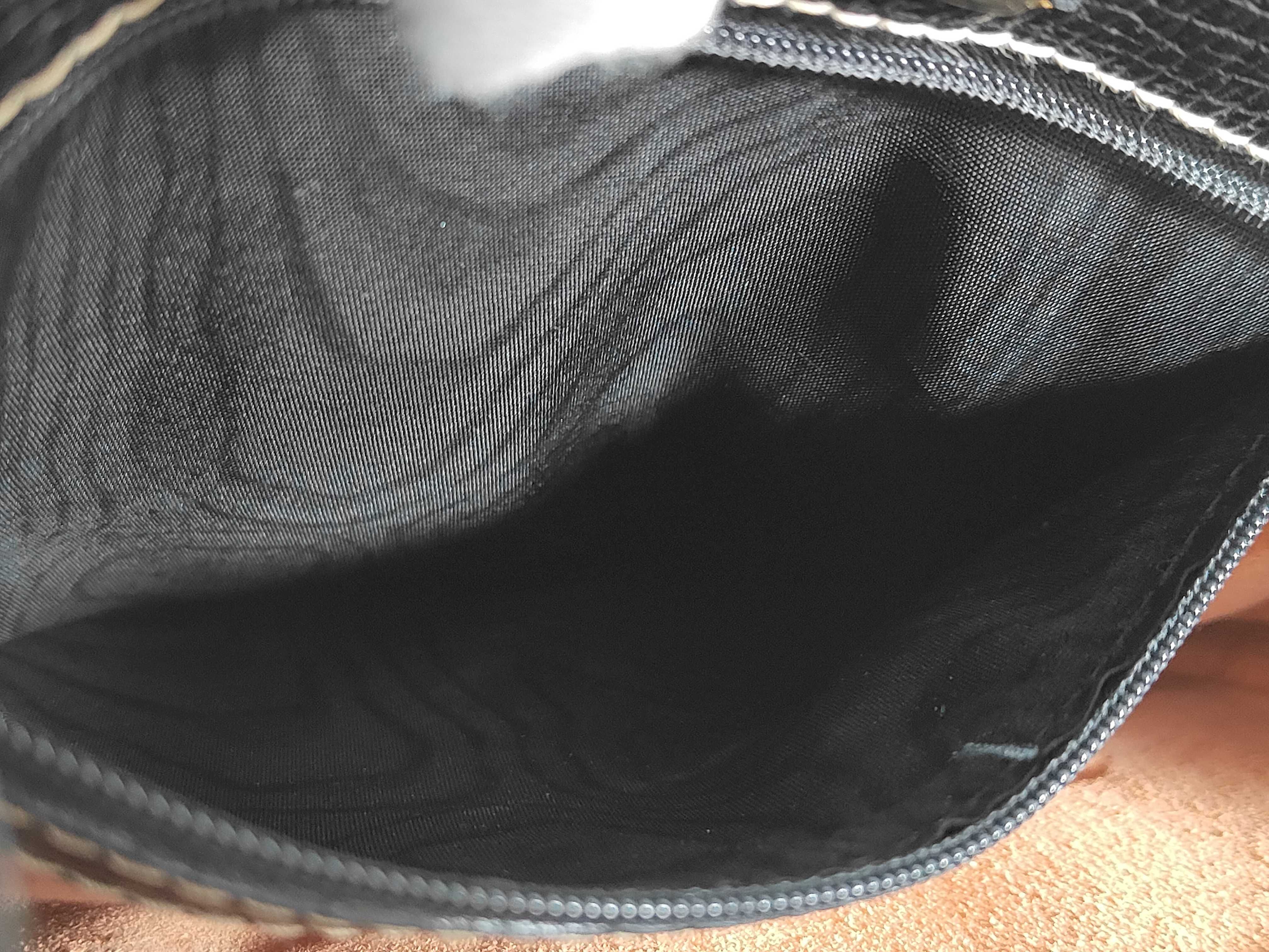 shoulder bag, turn-lock closure, leather, black. — view 12