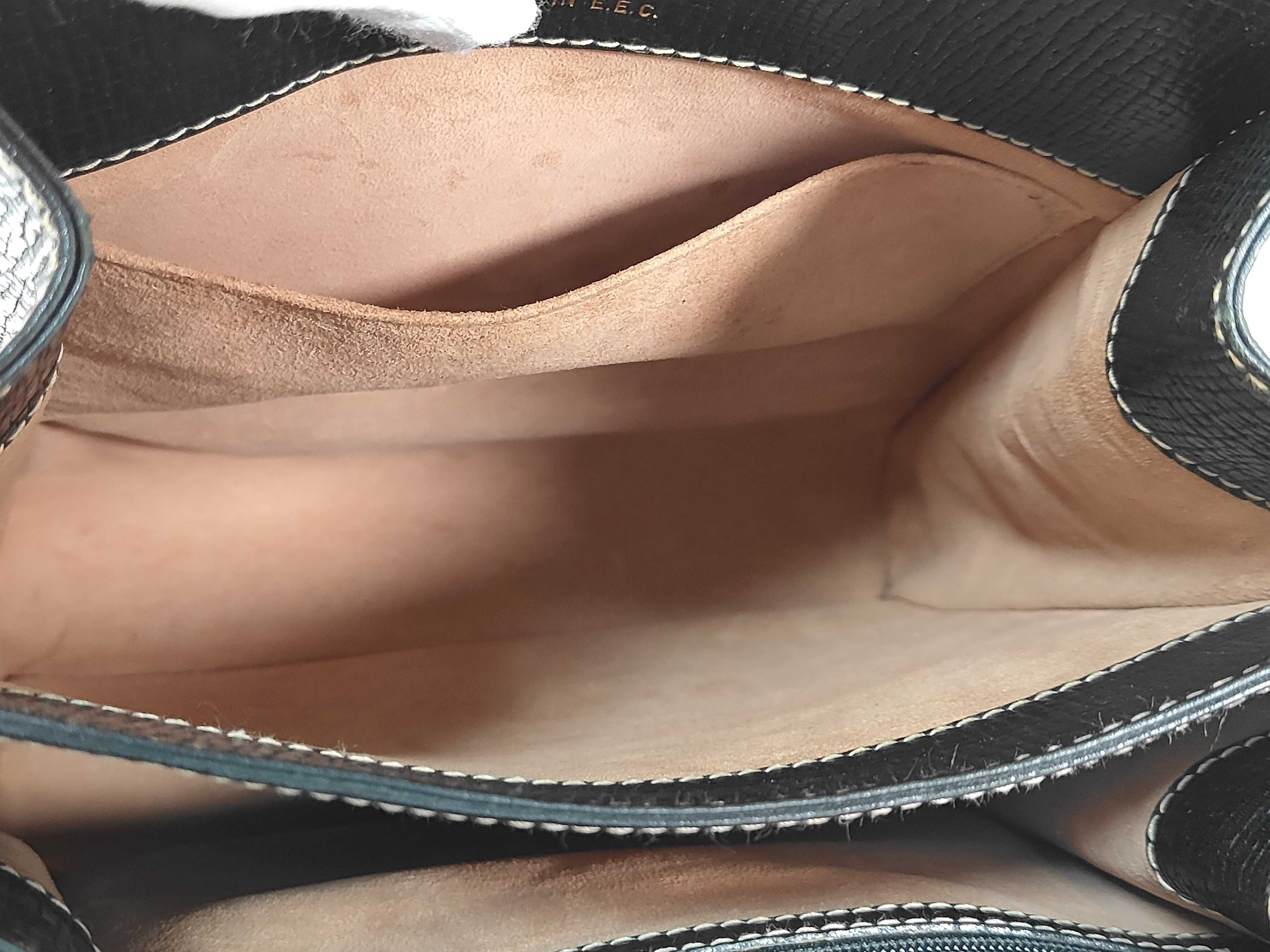 shoulder bag, turn-lock closure, leather, black. — view 10