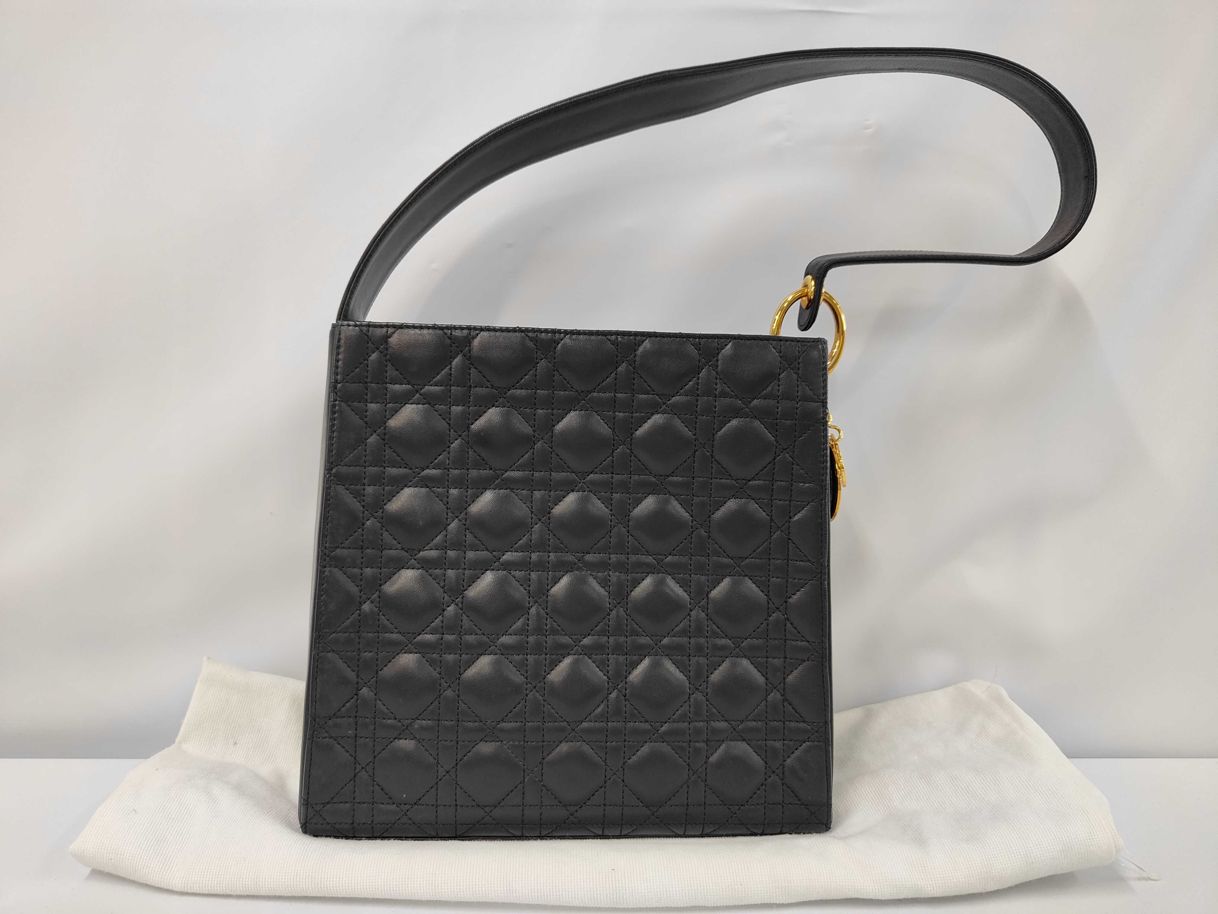 Lady Dior Cannage Leather Handbag