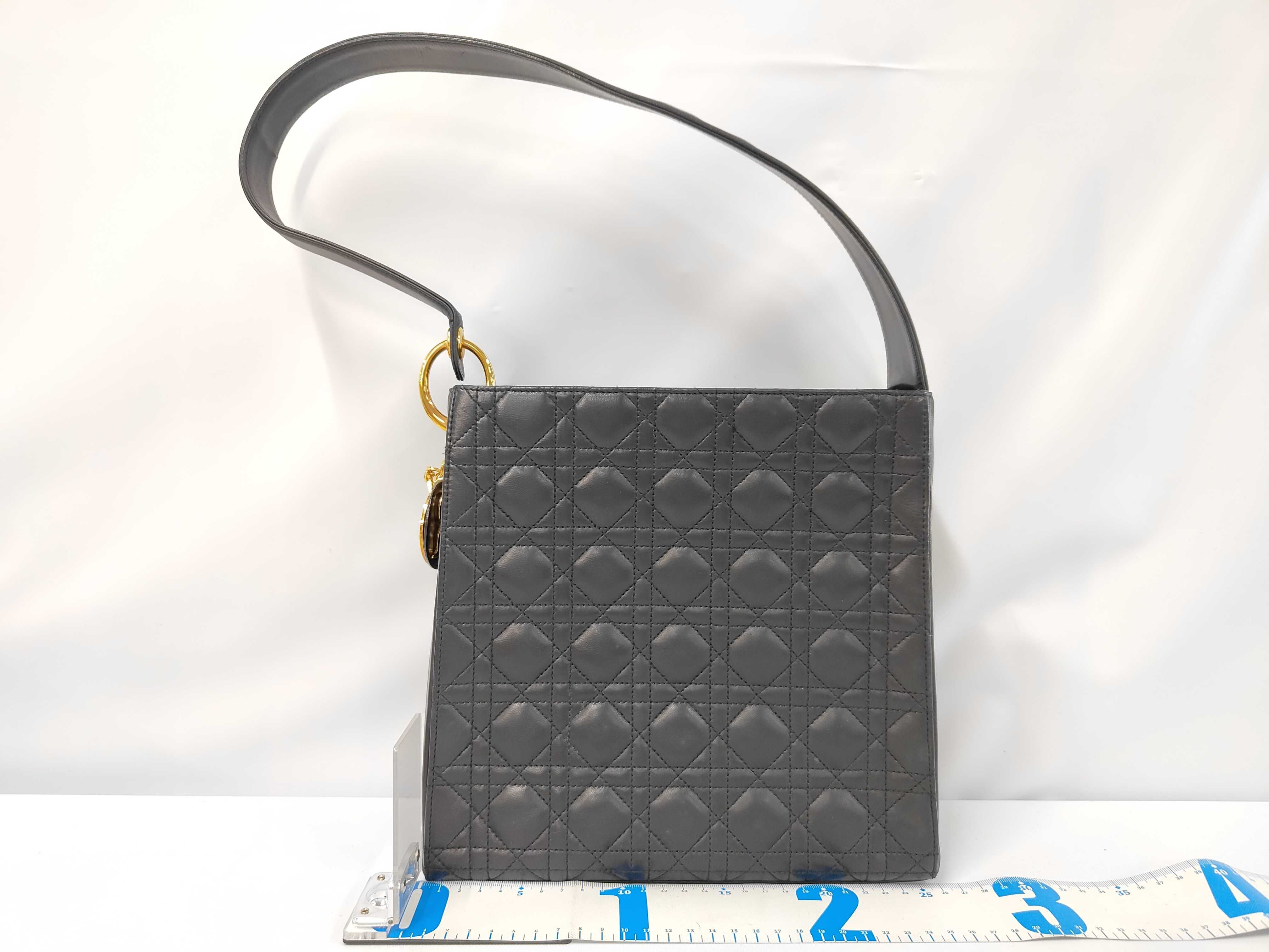 Lady Dior Cannage Leather Handbag — view 2