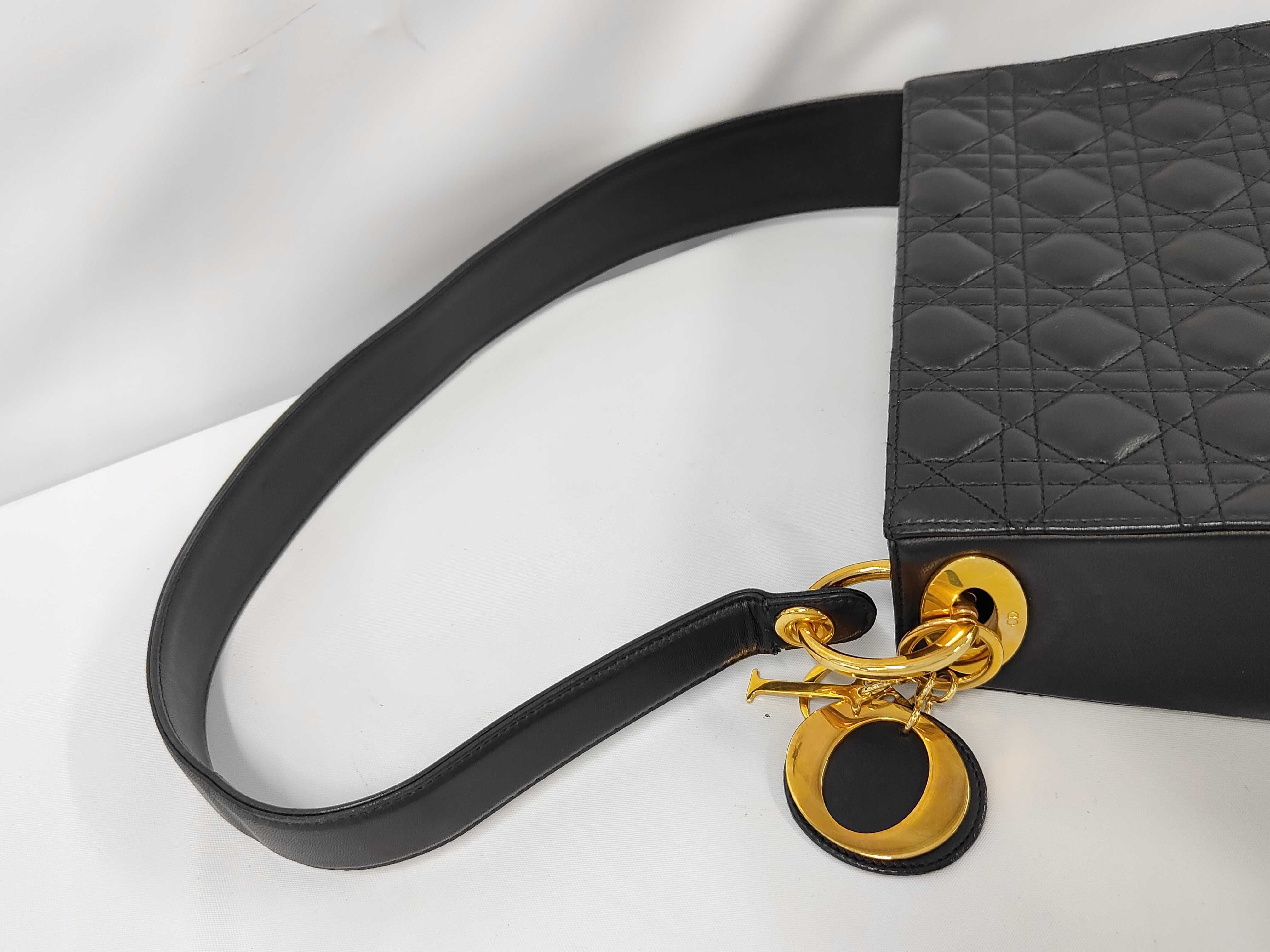 Lady Dior Cannage Leather Handbag — view 5
