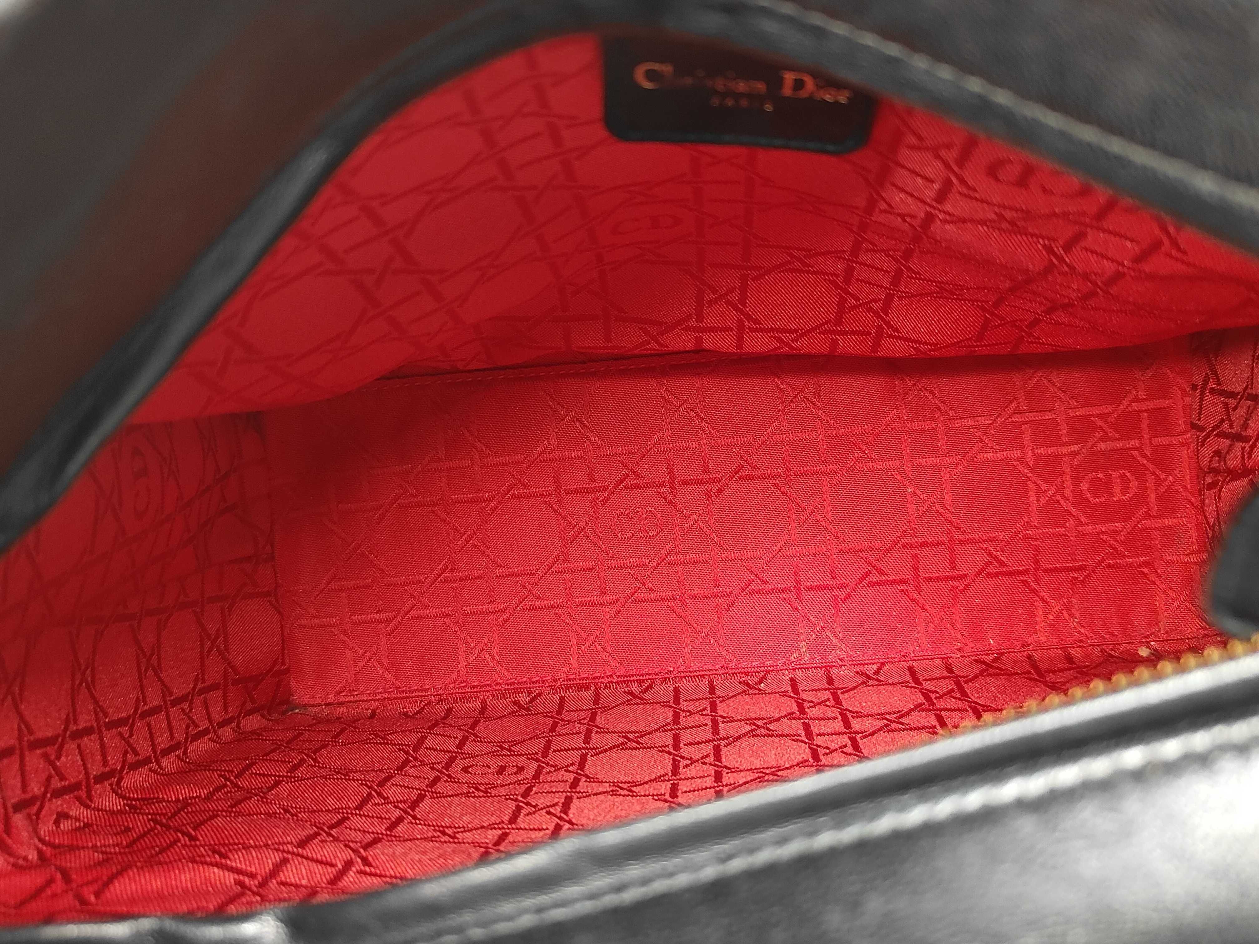 Lady Dior Cannage Leather Handbag — view 8
