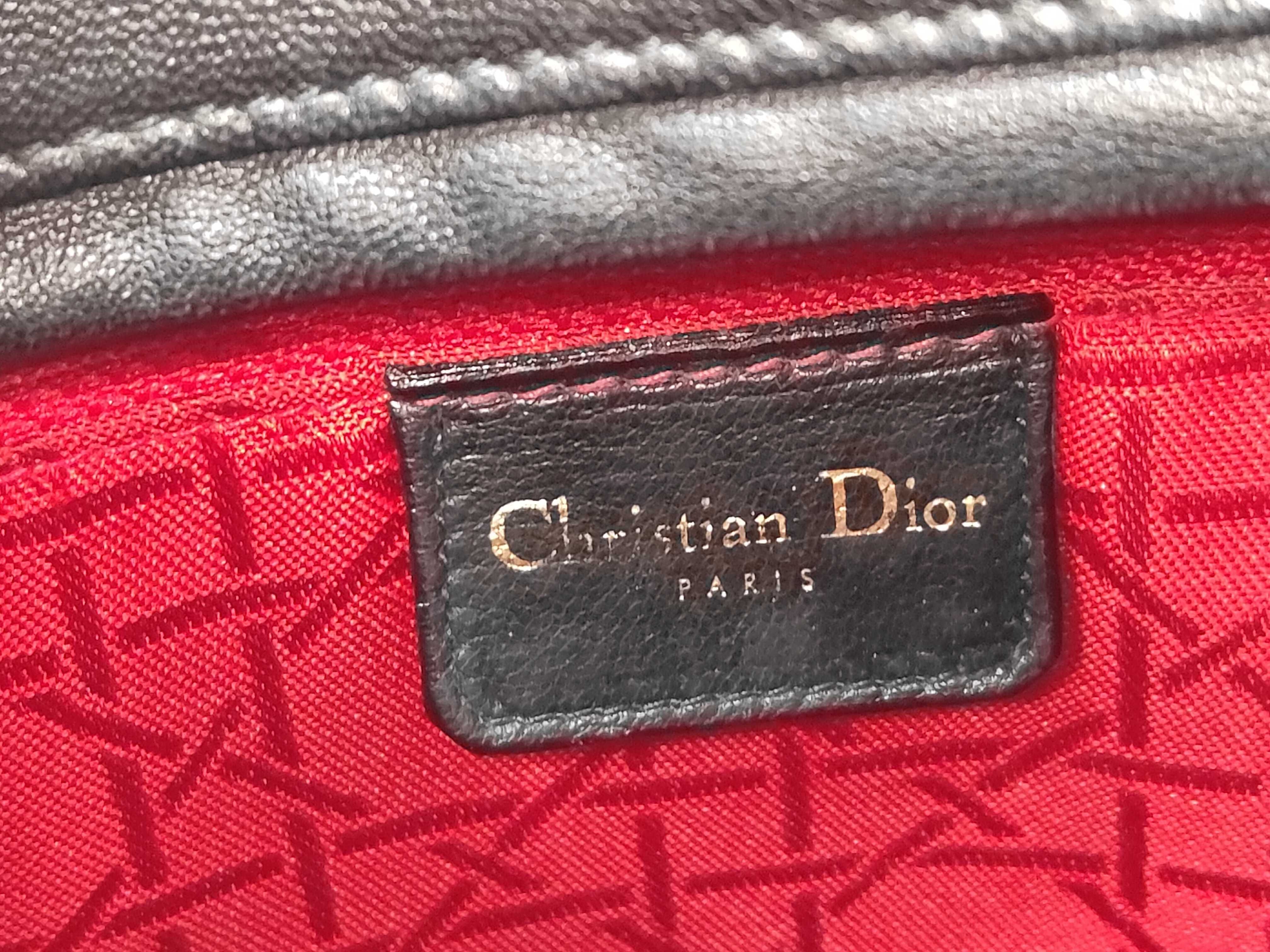 Lady Dior Cannage Leather Handbag — view 9