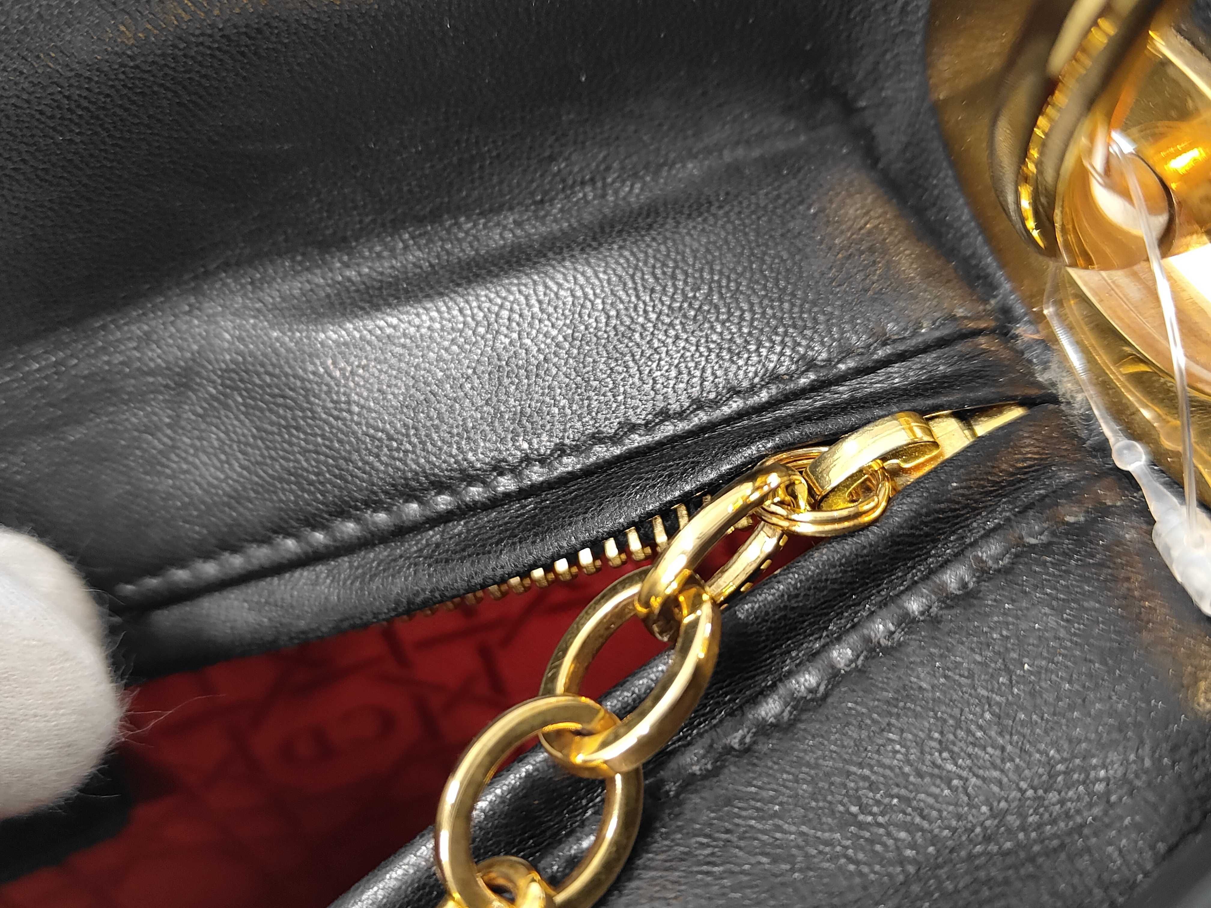 Lady Dior Cannage Leather Handbag — view 10