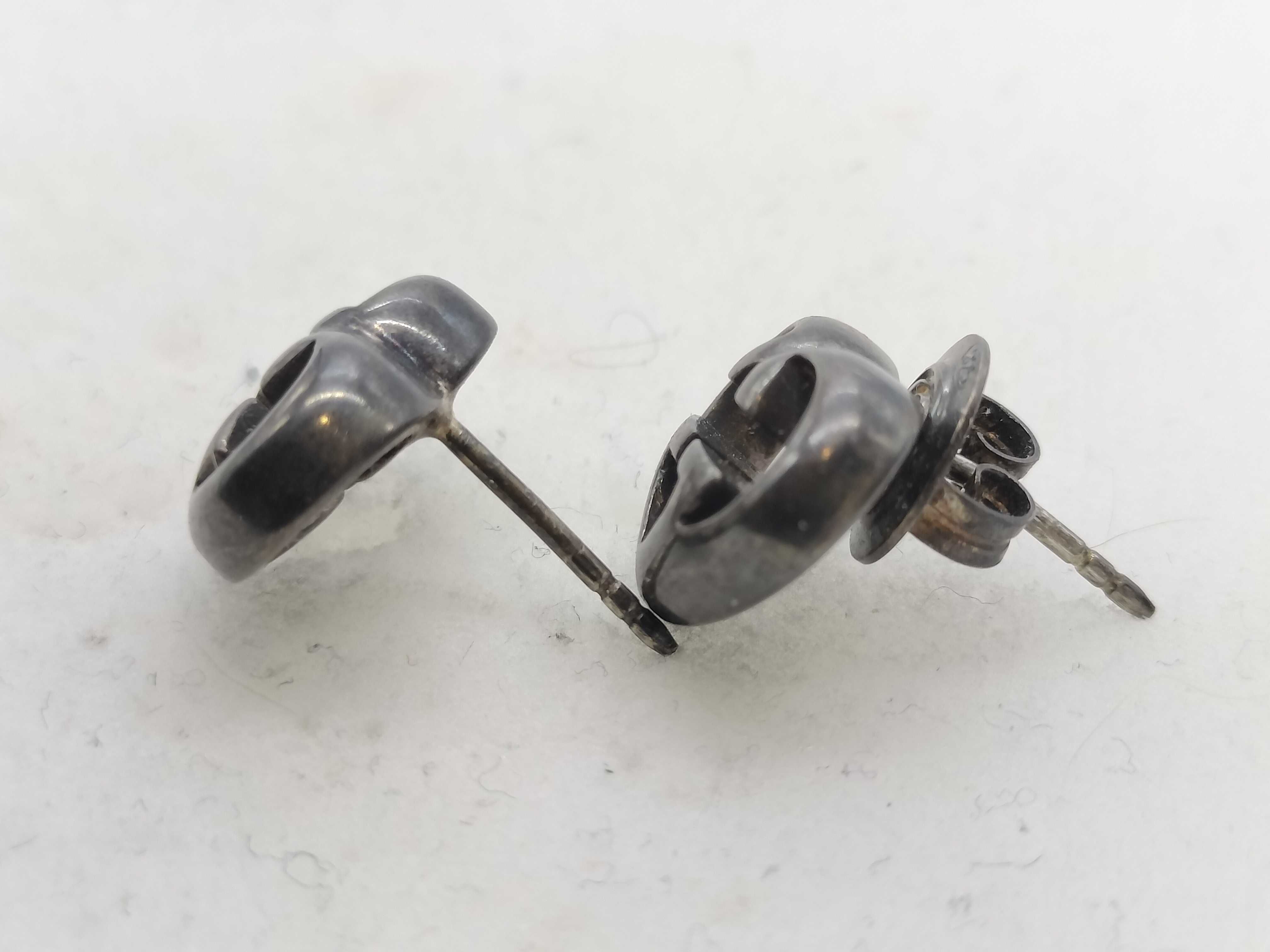 Interlocking G Heart SV925 4.8g Earrings — view 3