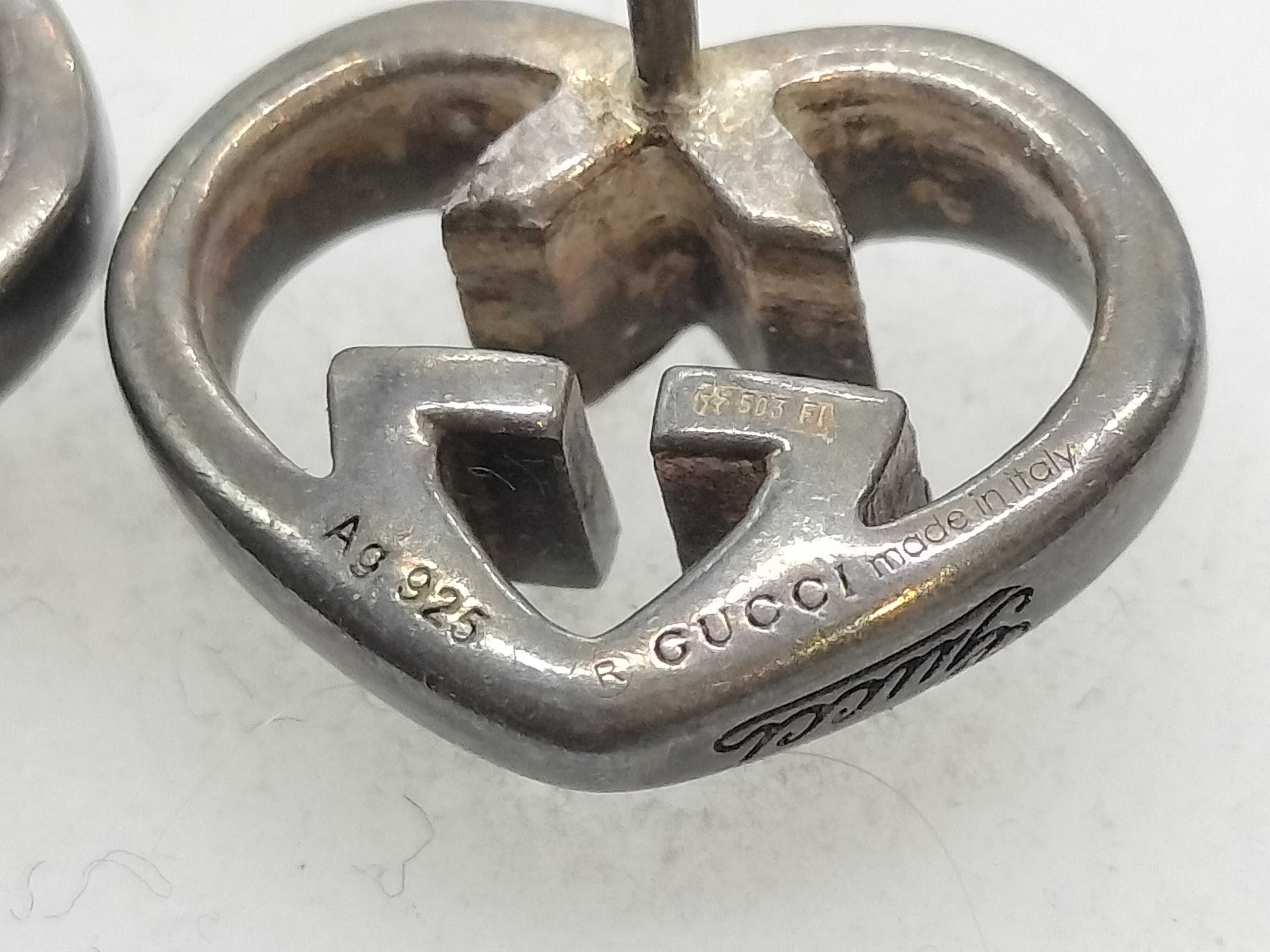 Interlocking G Heart SV925 4.8g Earrings — view 5