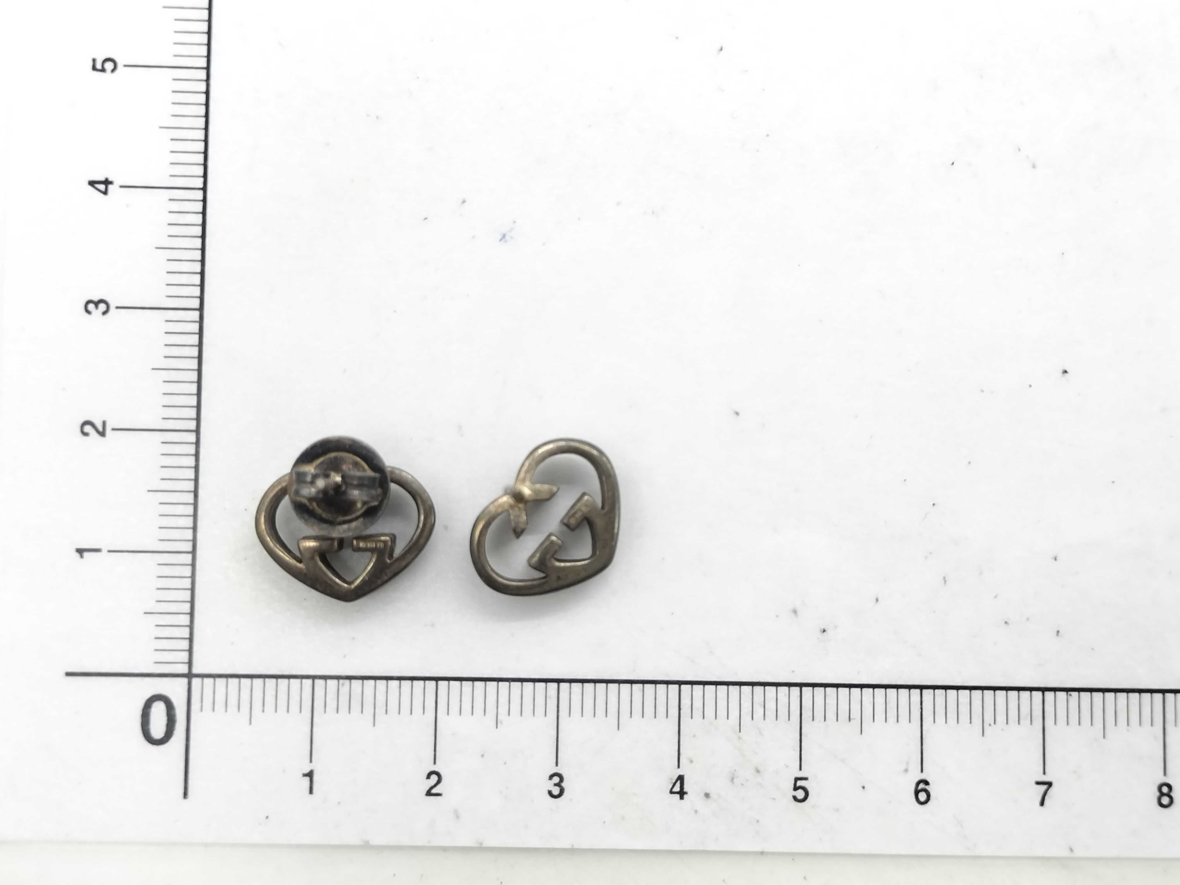 Interlocking G Heart SV925 4.8g Earrings — view 7