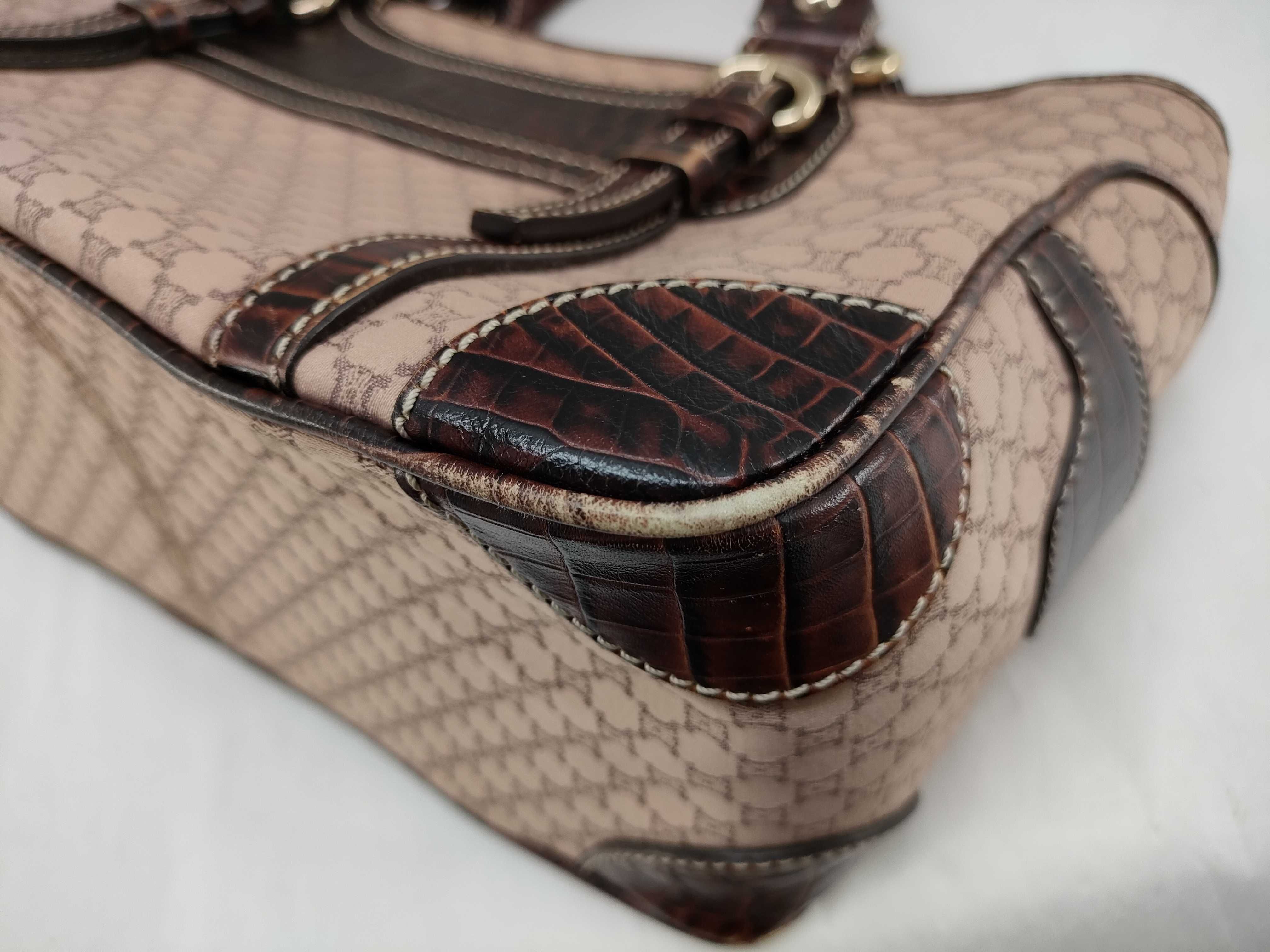 Triomphe Boogie Bag Crocodile Embossed Handbag — view 6