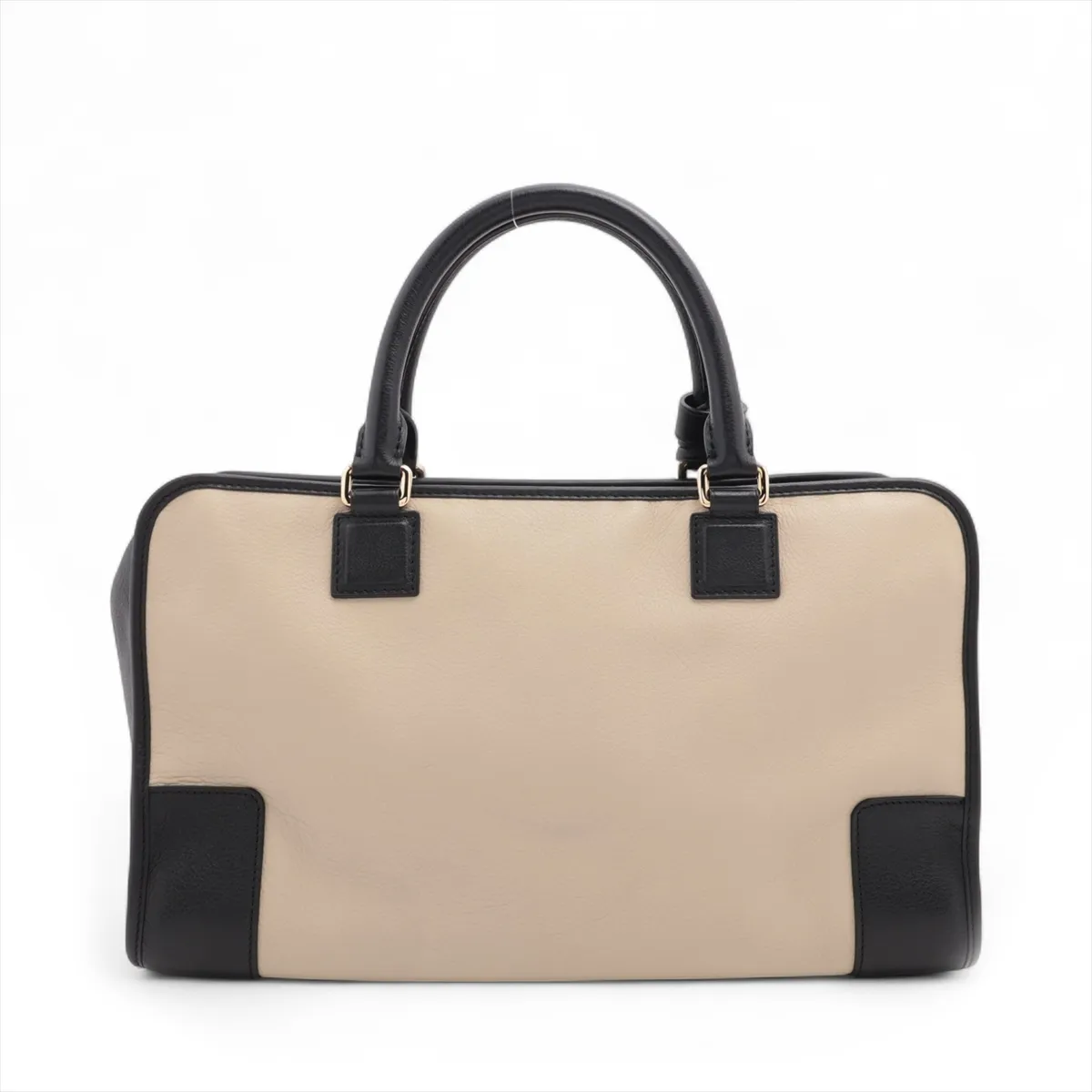 Amazona 36 Leather Handbag Black x Beige — view 2