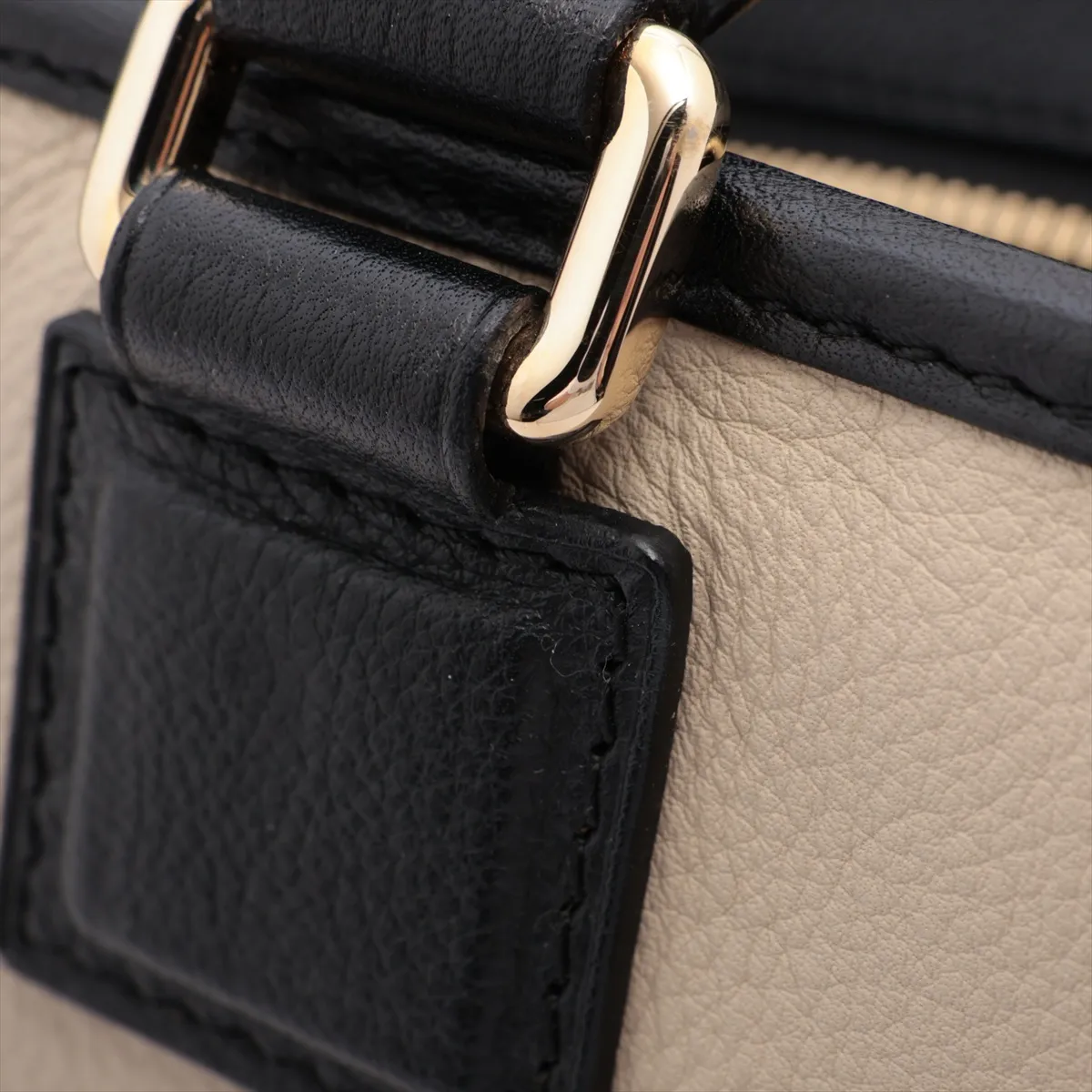 Amazona 36 Leather Handbag Black x Beige — view 14