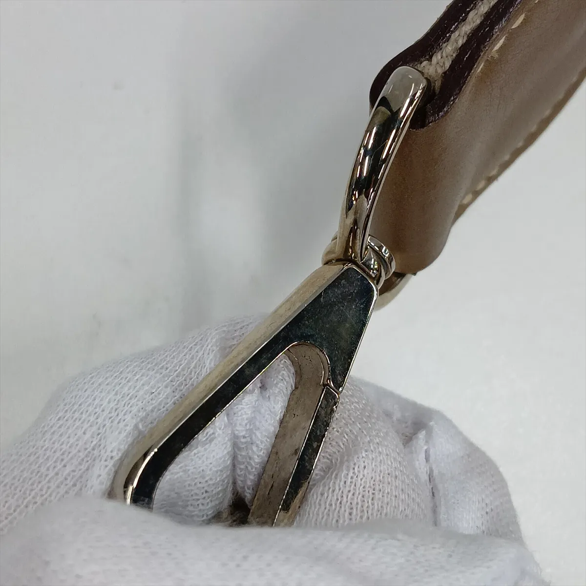 Evelyne II 29 PM Toile Chevron x Veau Swift Etoupe Silver Hardware J: 2006 — view 11