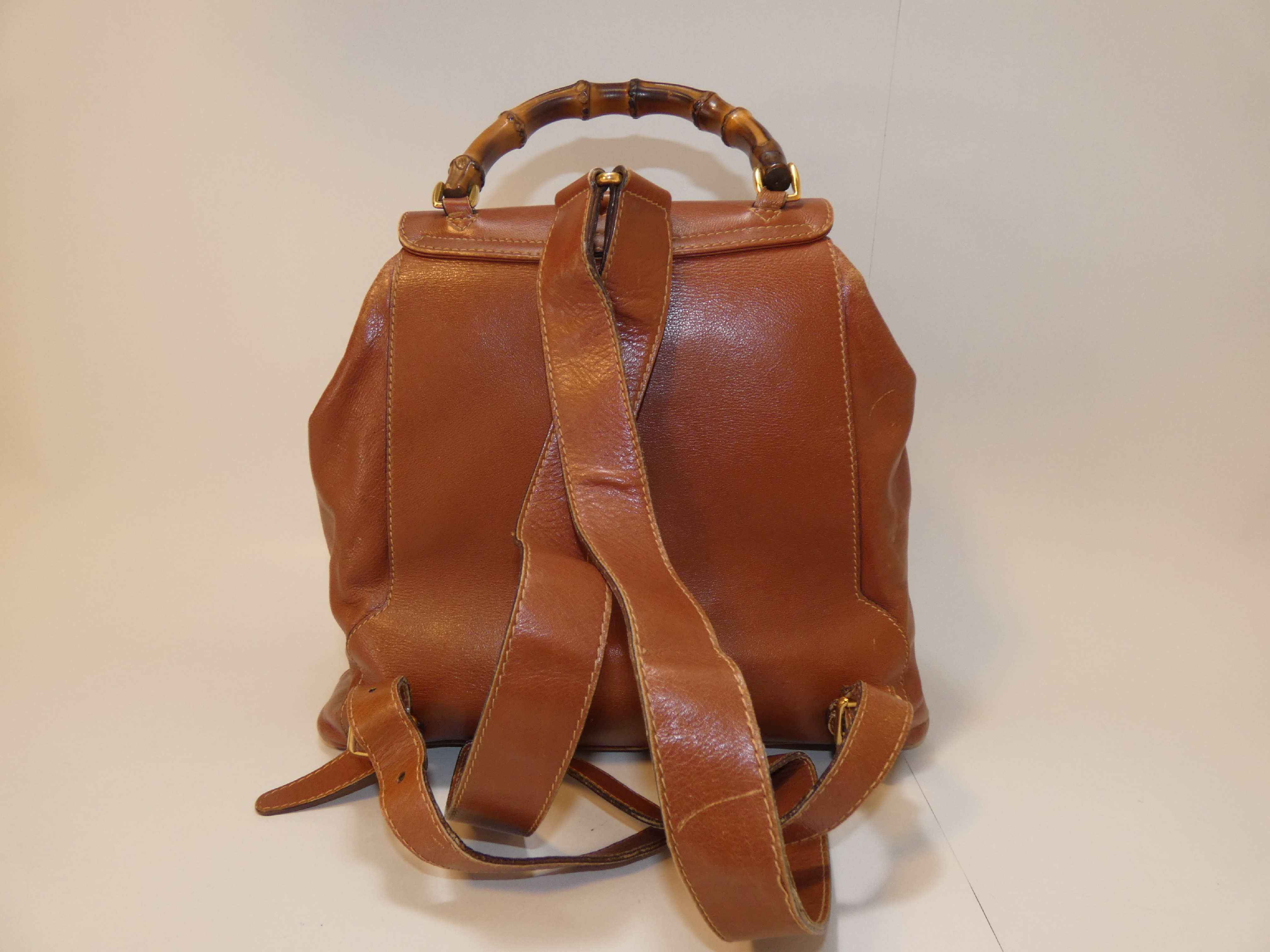Bamboo Leather Brown Backpack — view 2