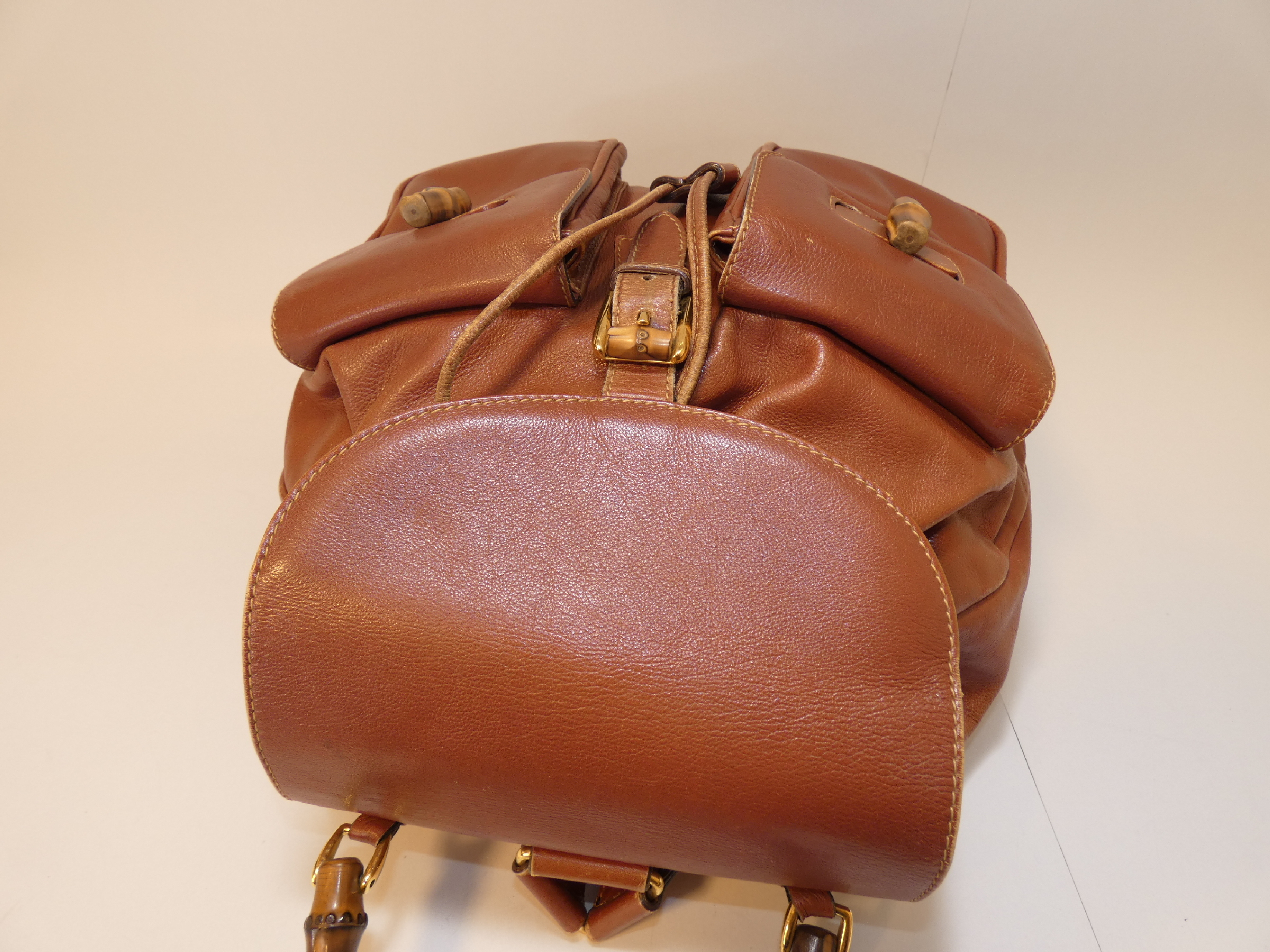 Bamboo Leather Brown Backpack — view 3