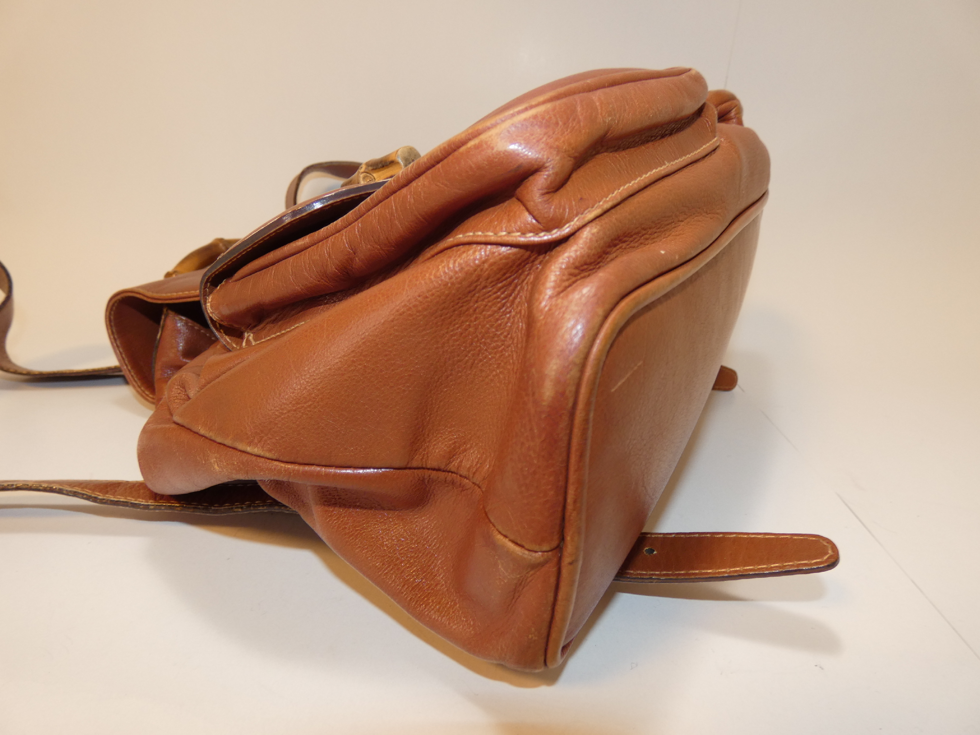 Bamboo Leather Brown Backpack — view 6