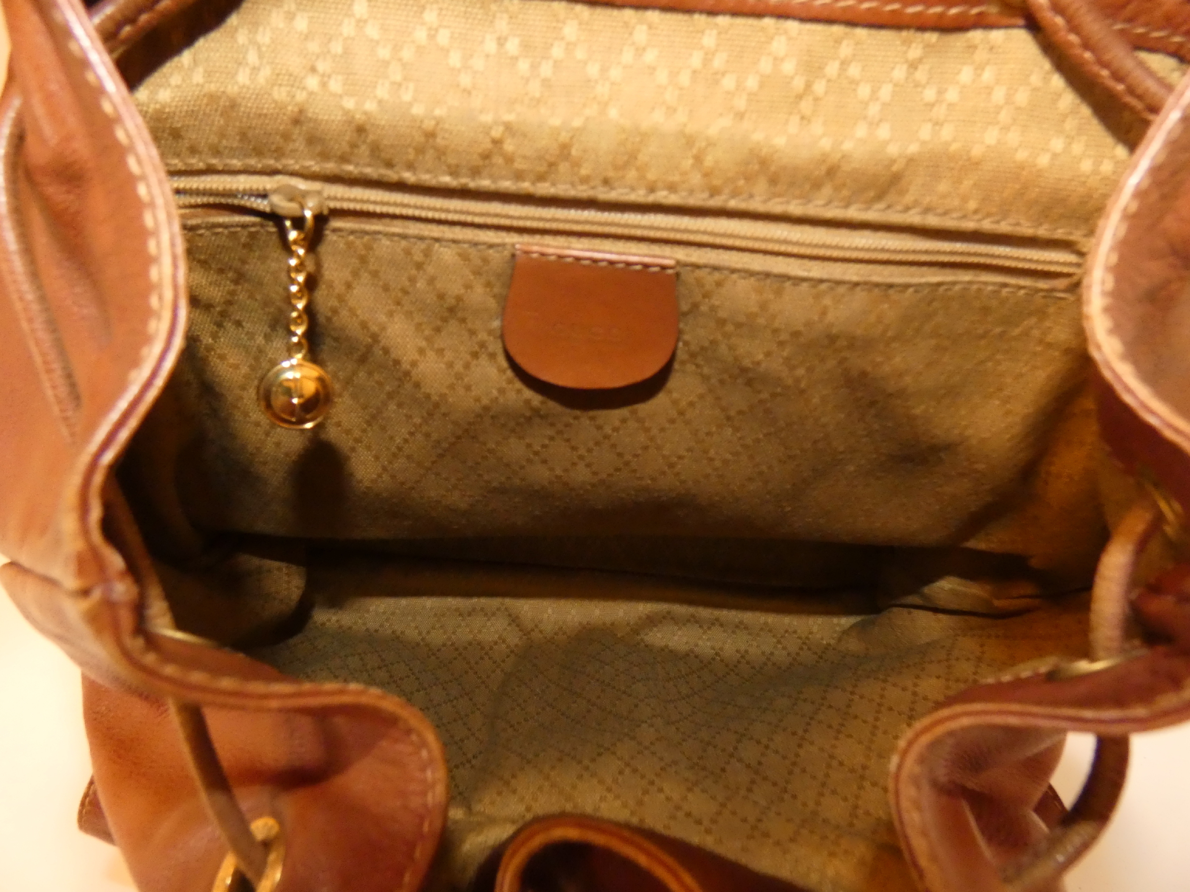 Bamboo Leather Brown Backpack — view 8