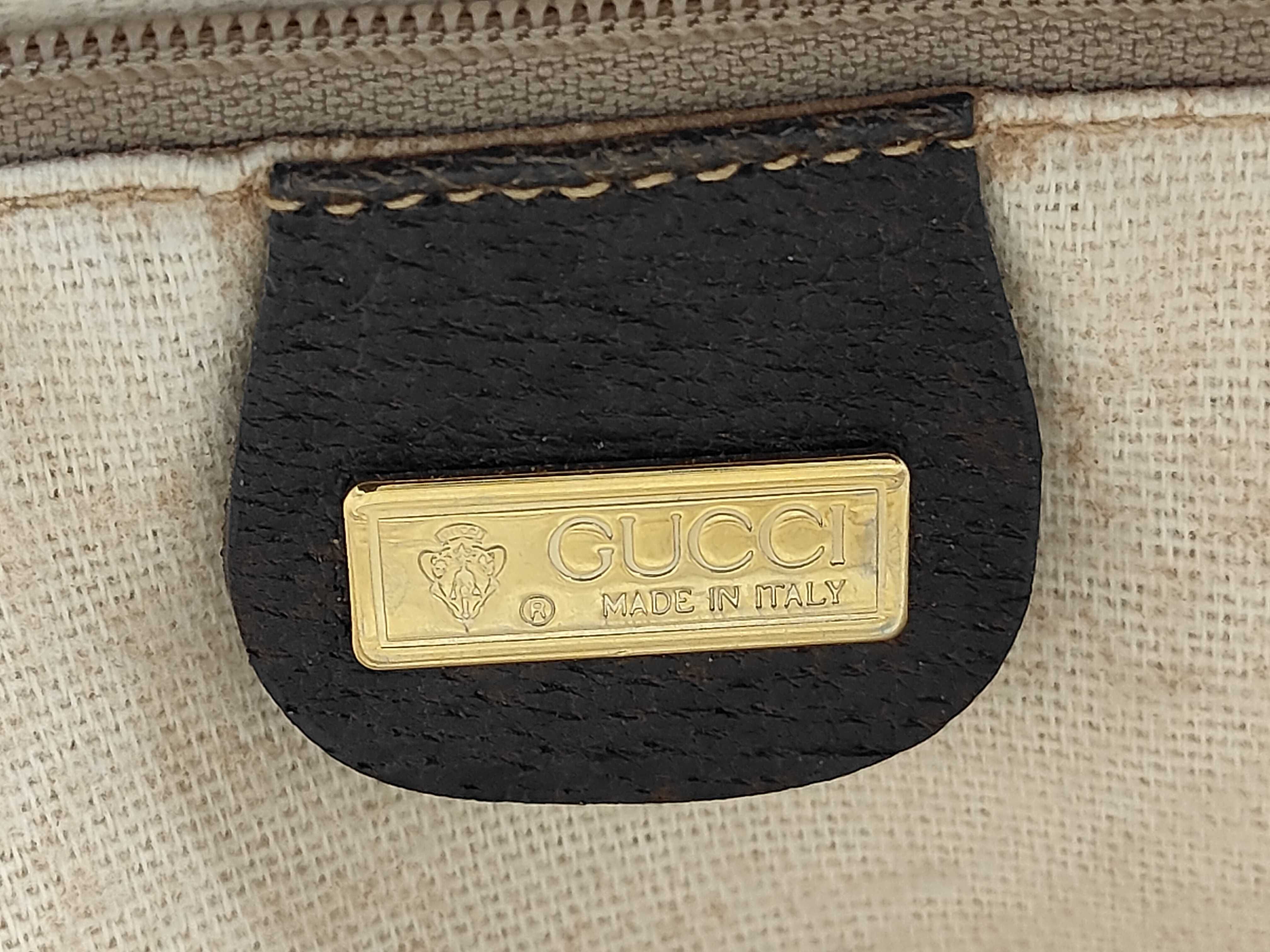 GG Supreme Shoulder Bag, Drawstring Type, Sherry Line, GG Supreme Leather, Brown, Boston Bag (Model ) — view 11