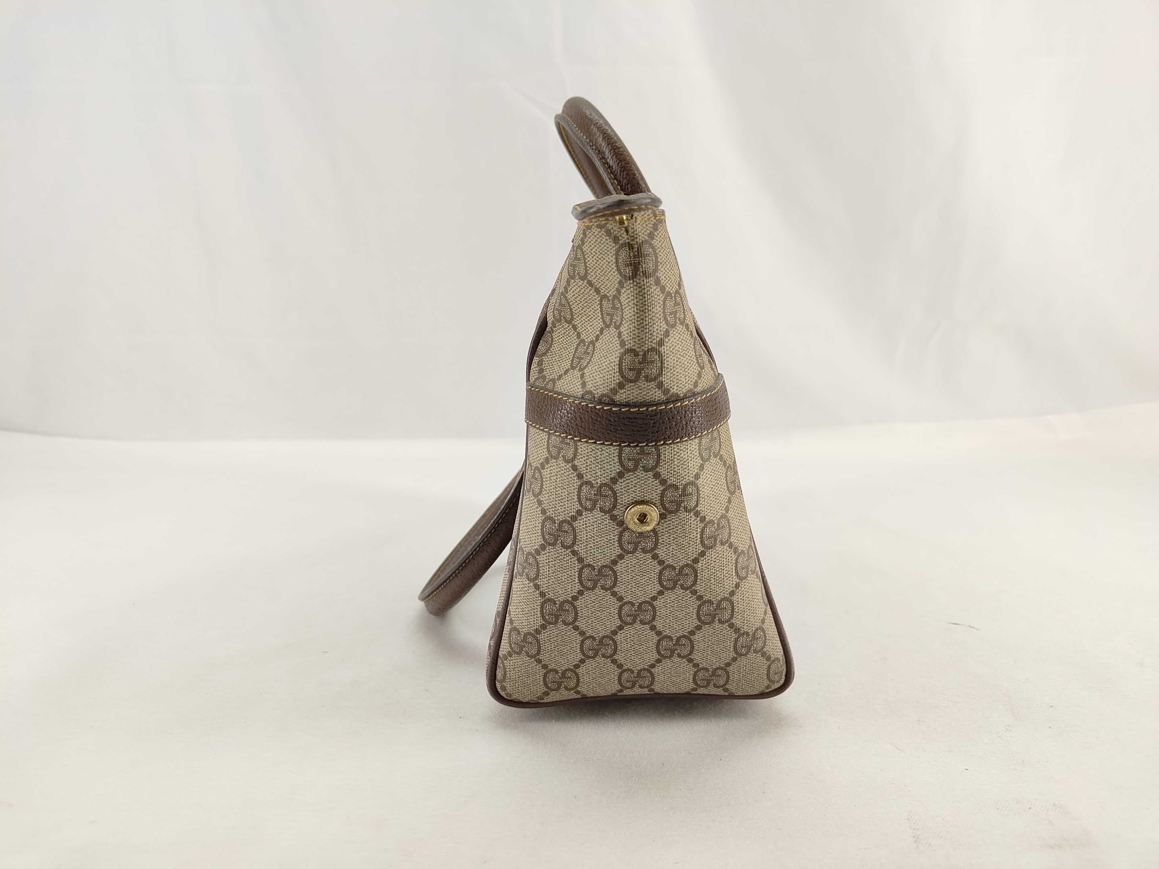 GG Supreme Shoulder Bag, Drawstring Type, Sherry Line, GG Supreme Leather, Brown, Boston Bag (Model ) — view 3