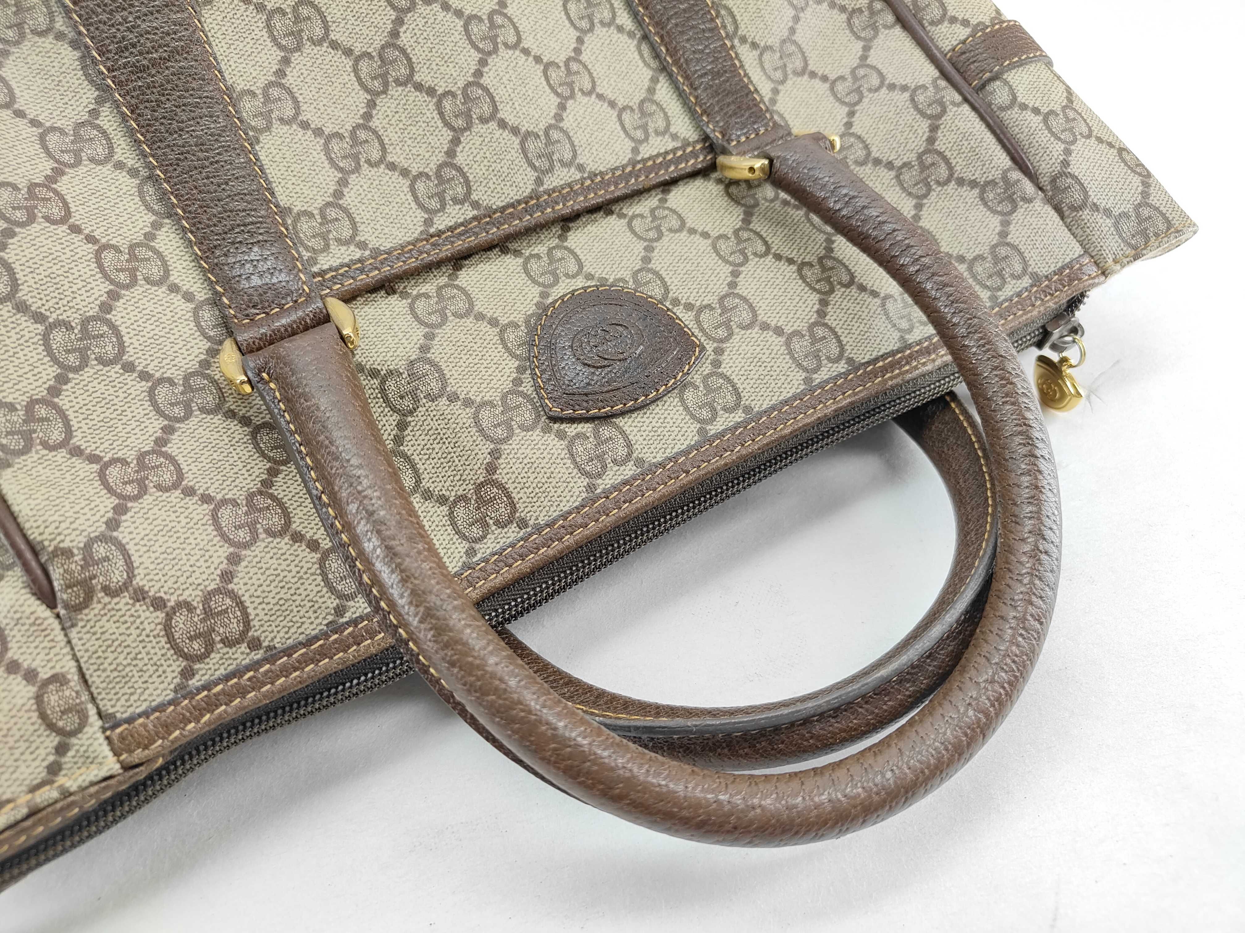 GG Supreme Shoulder Bag, Drawstring Type, Sherry Line, GG Supreme Leather, Brown, Boston Bag (Model ) — view 4