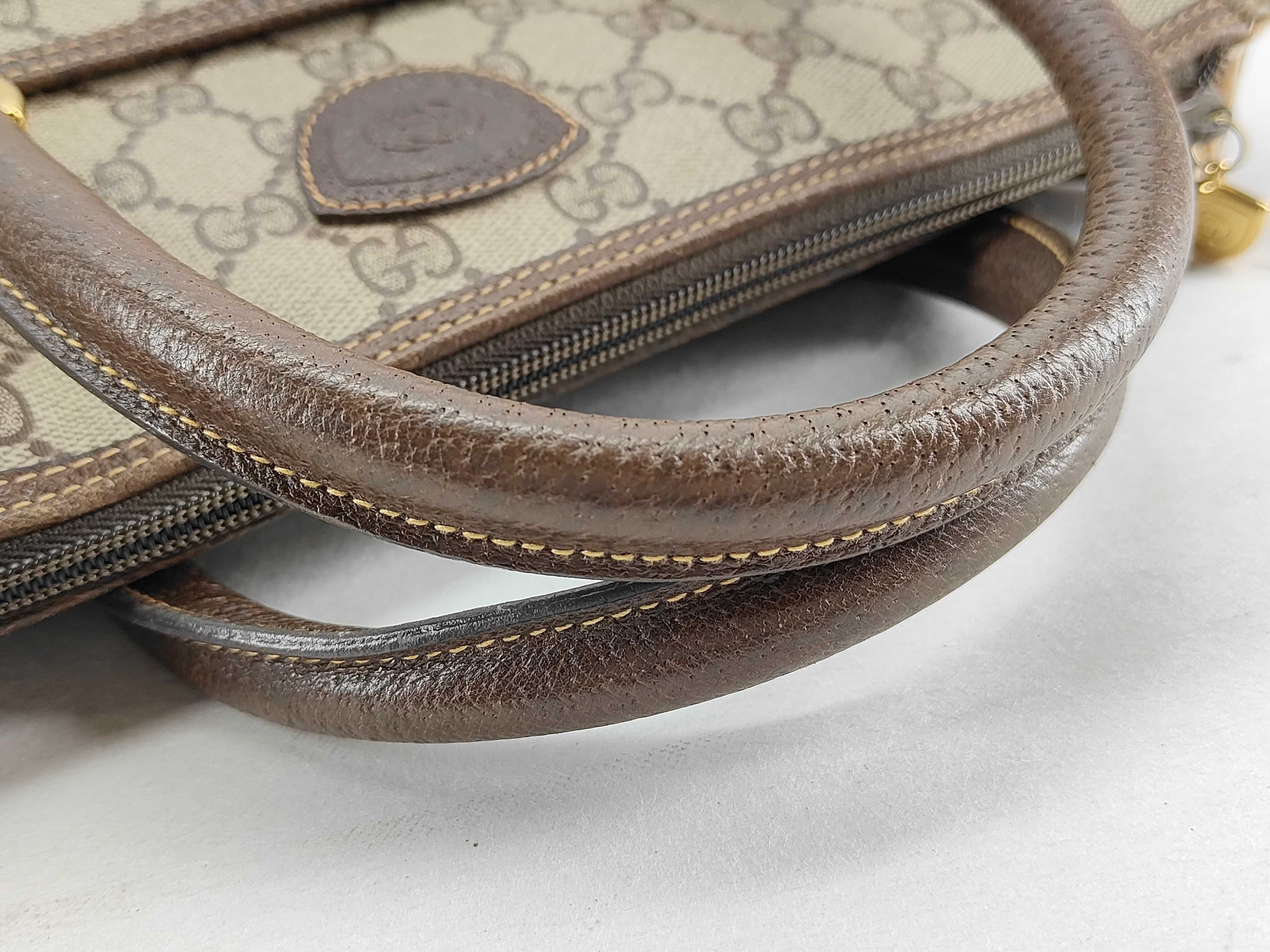 GG Supreme Shoulder Bag, Drawstring Type, Sherry Line, GG Supreme Leather, Brown, Boston Bag (Model ) — view 5