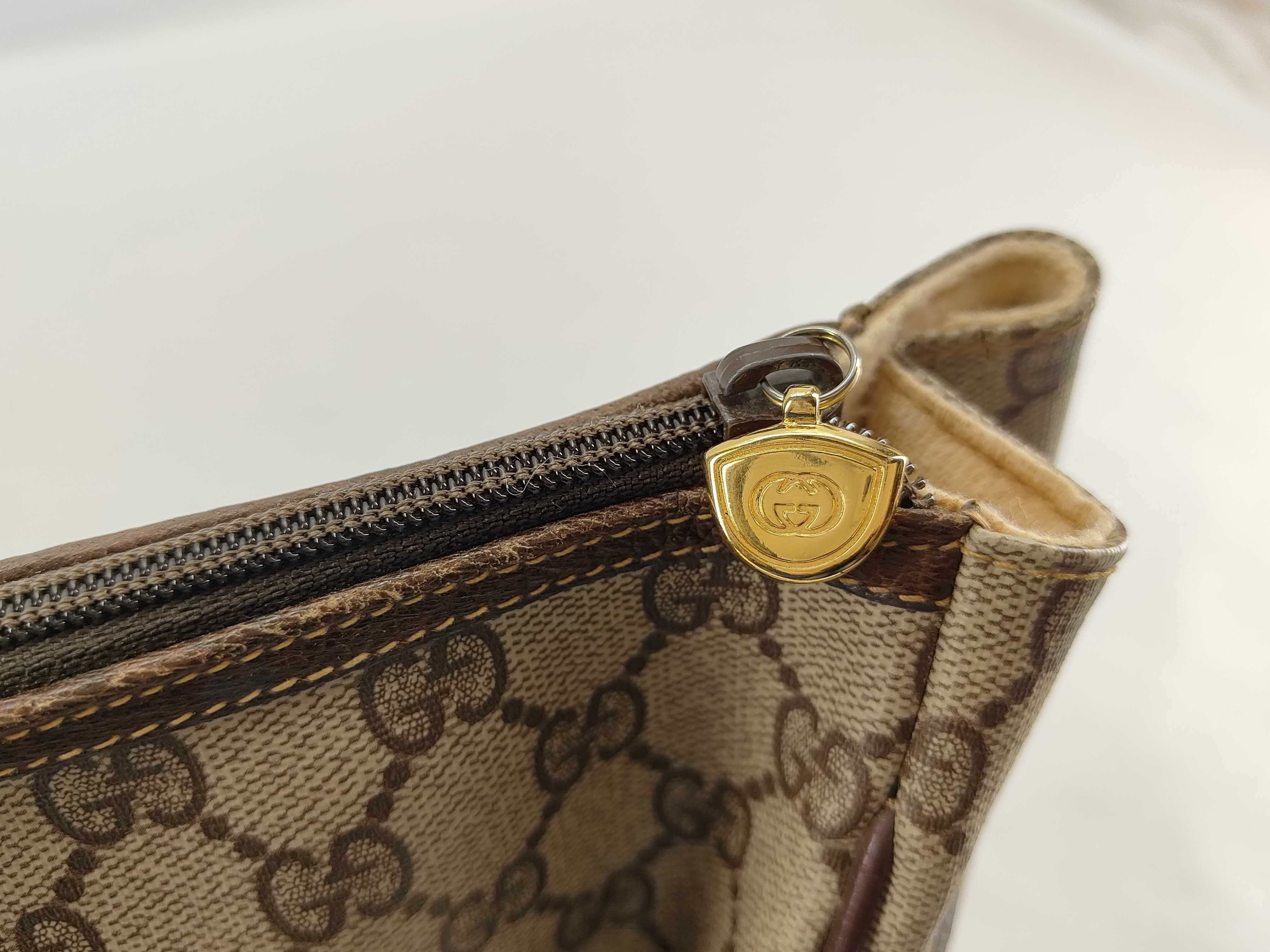 GG Supreme Shoulder Bag, Drawstring Type, Sherry Line, GG Supreme Leather, Brown, Boston Bag (Model ) — view 7