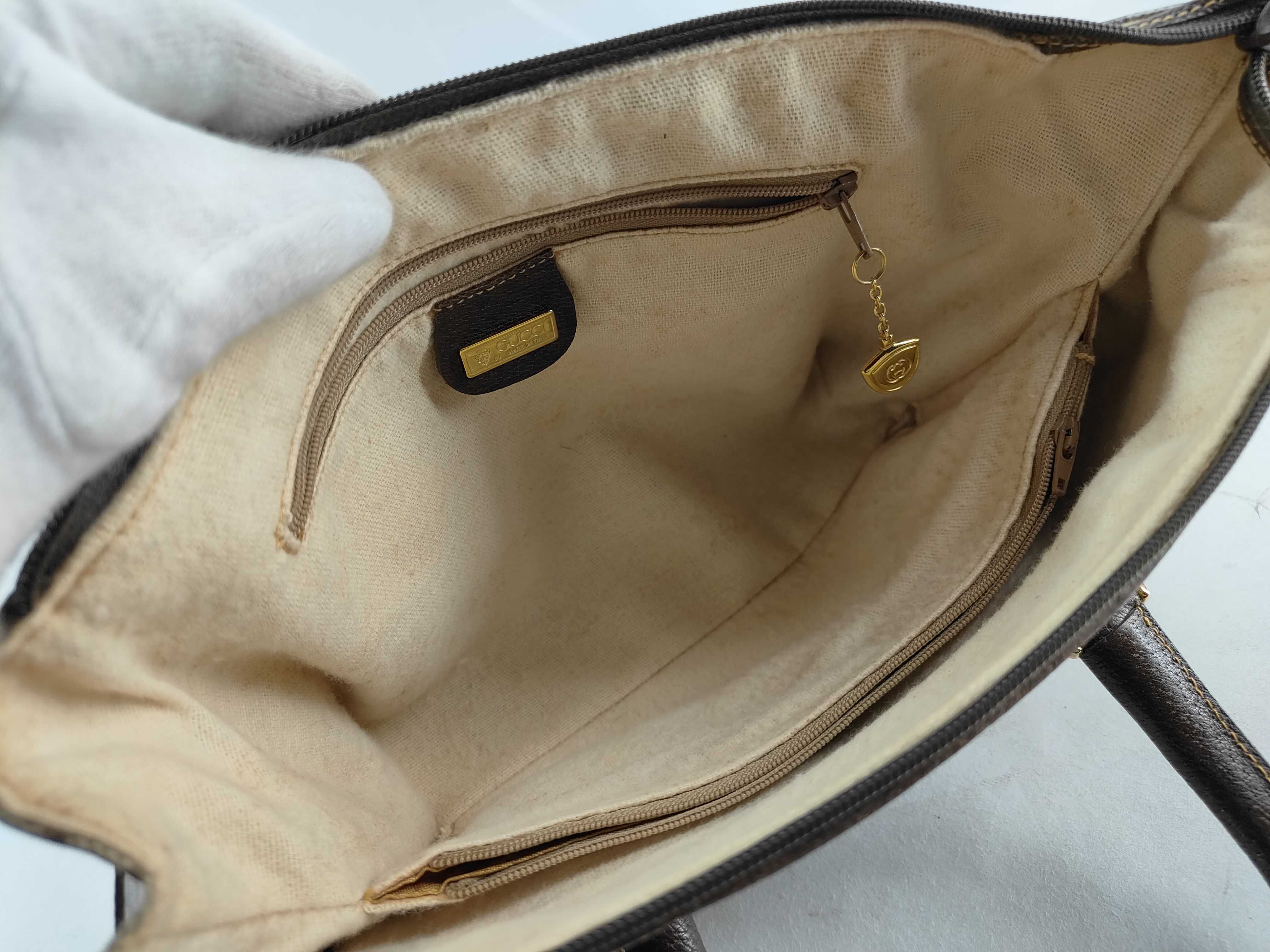 GG Supreme Shoulder Bag, Drawstring Type, Sherry Line, GG Supreme Leather, Brown, Boston Bag (Model ) — view 10