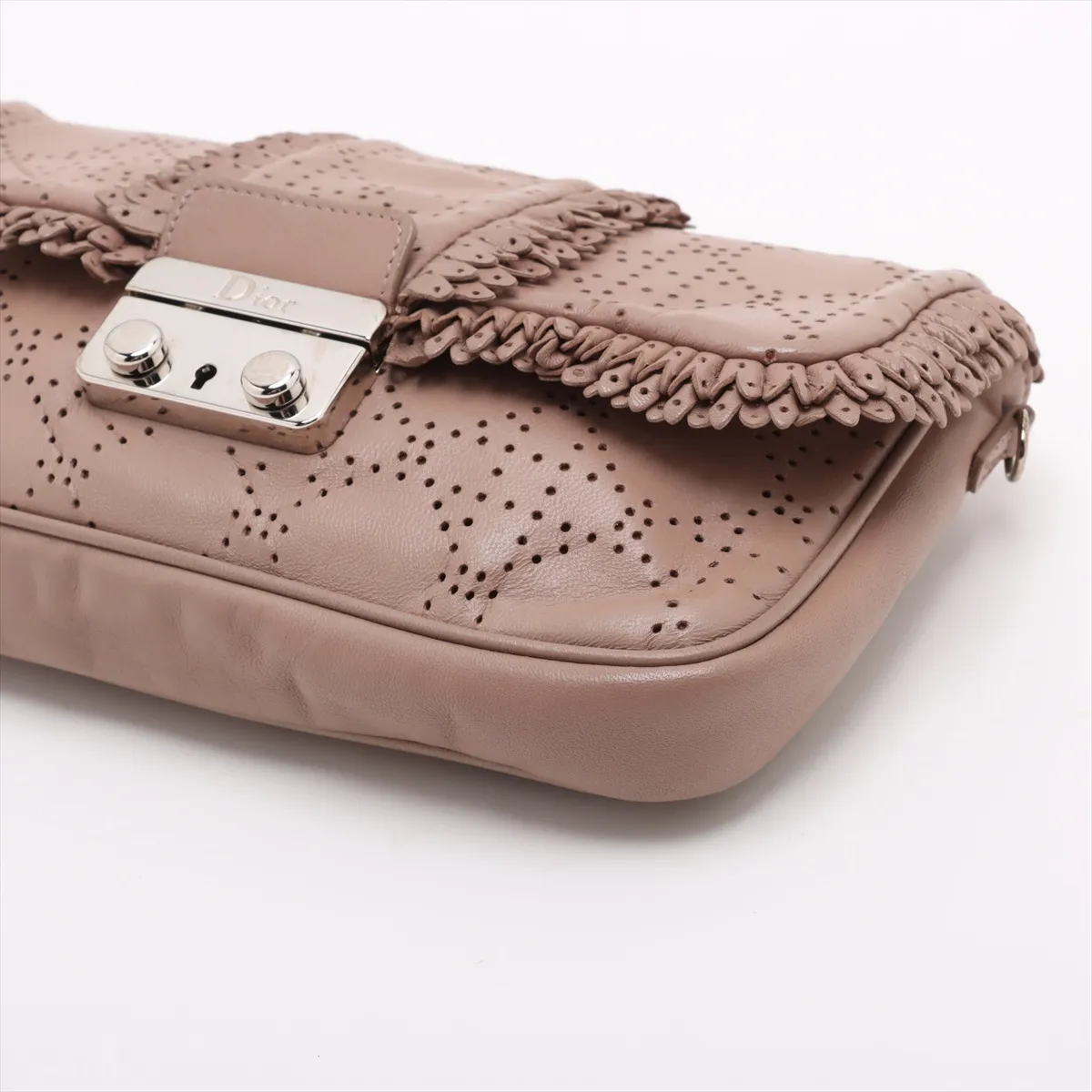 Cannage New Rock Leather Chain Shoulder Bag Pink — view 3