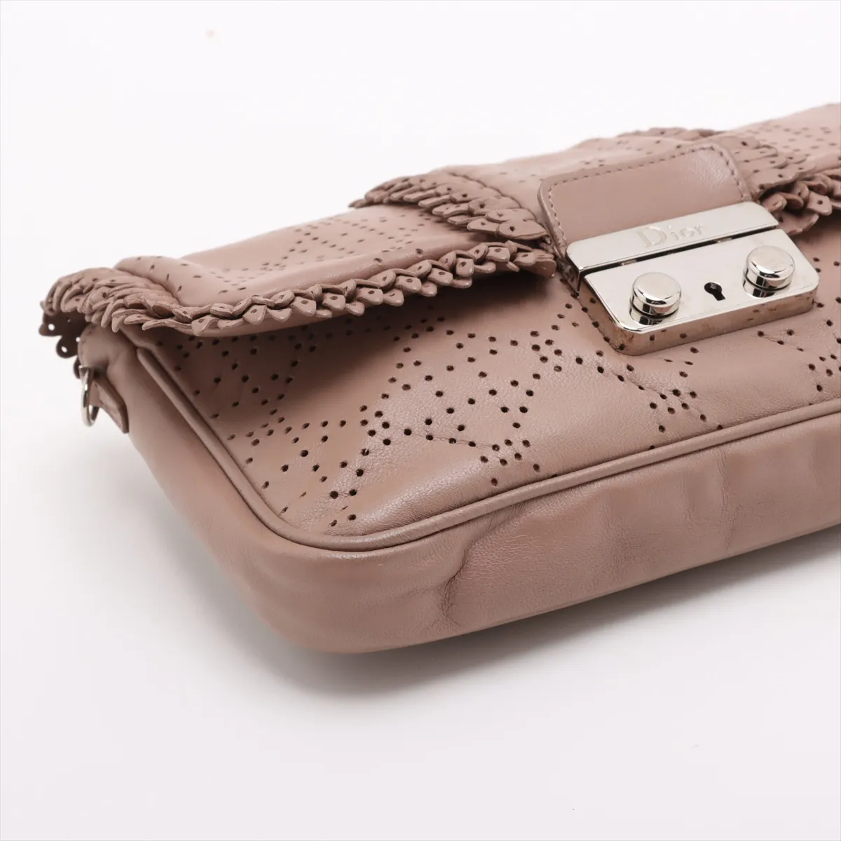 Cannage New Rock Leather Chain Shoulder Bag Pink — view 4