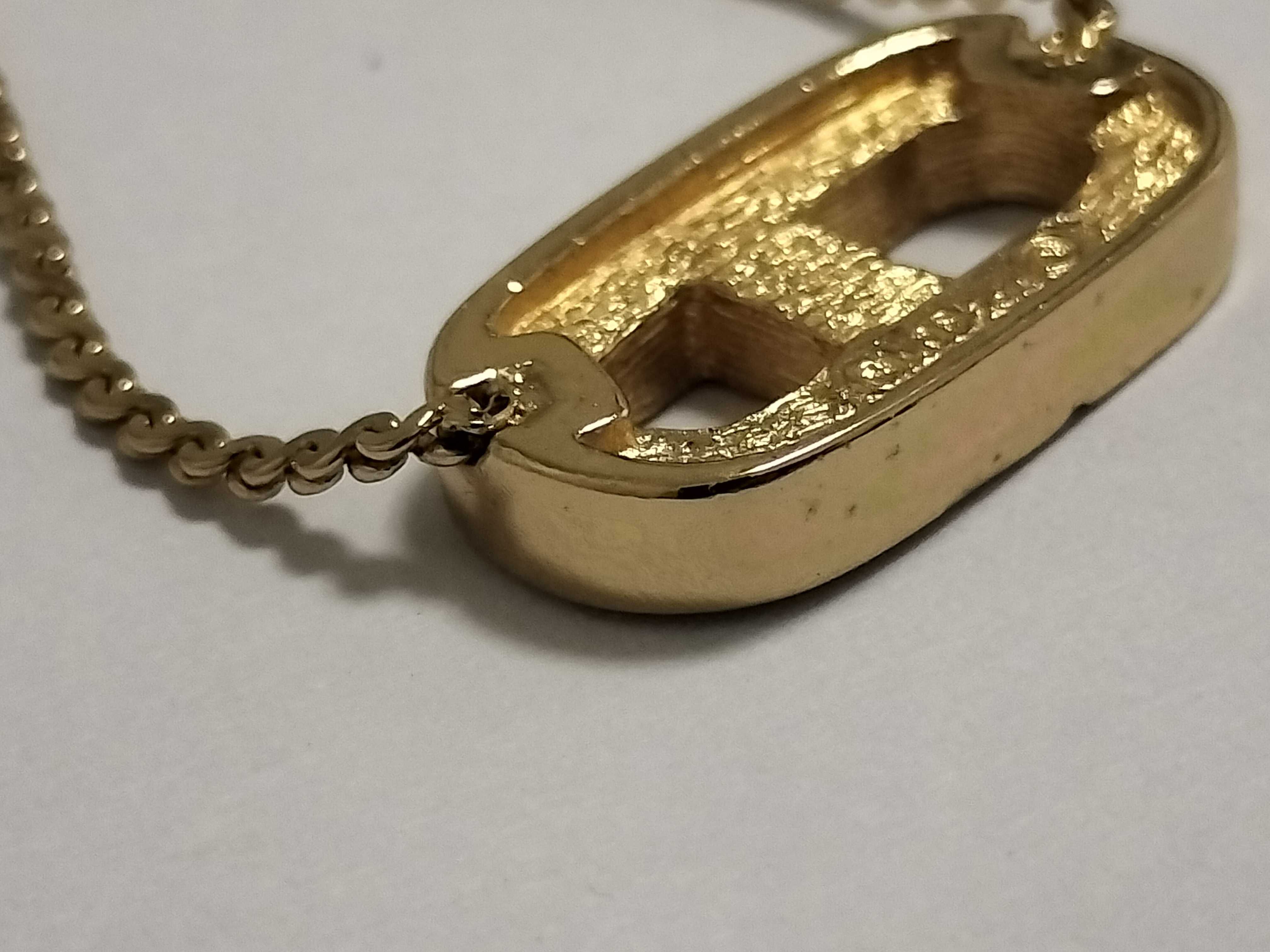CD Logo Necklace with Rhinestones — view 8