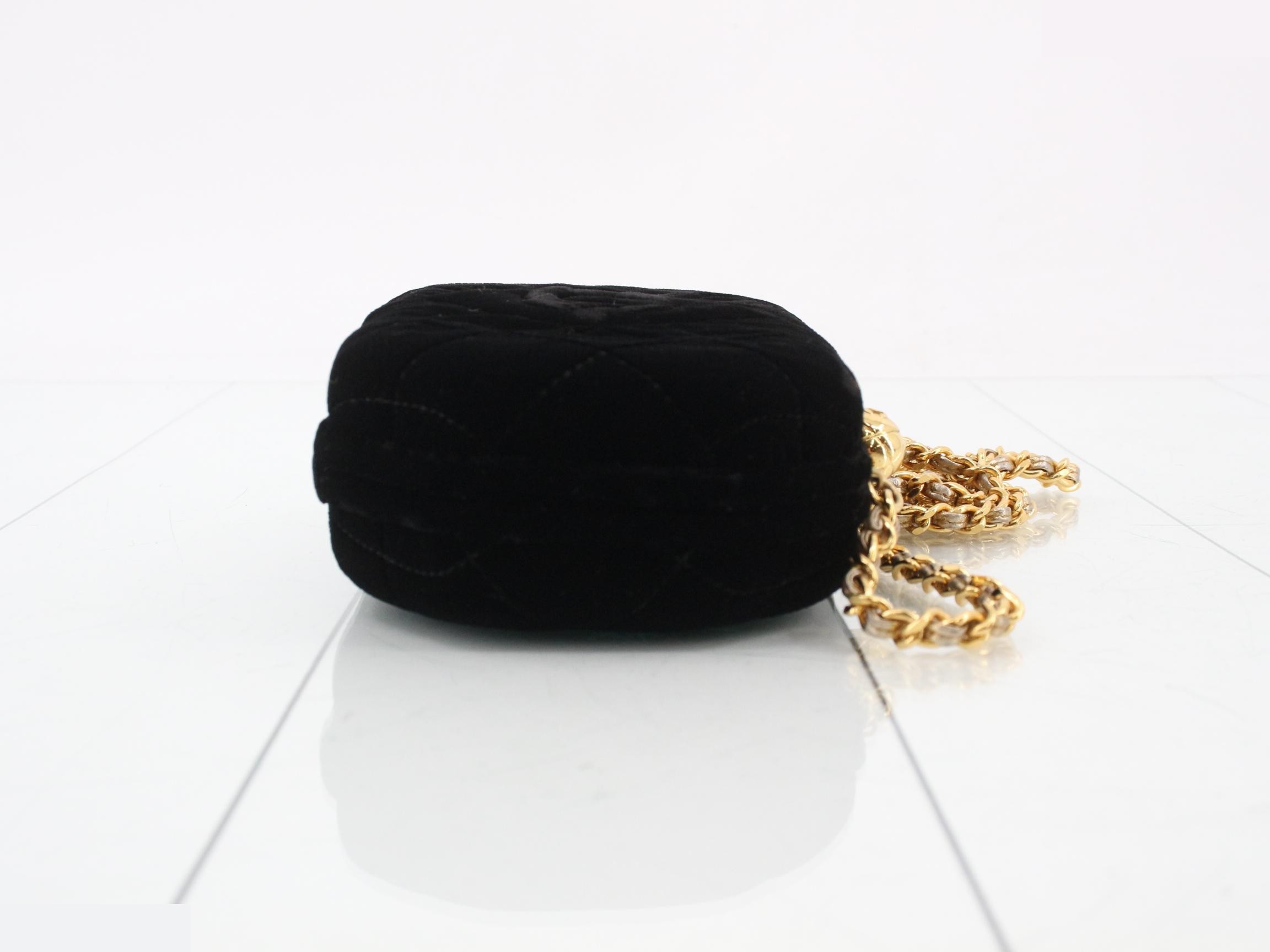 Evening Coco Mark Matelassé Velvet Shoulder Bag, Series 3 — view 3