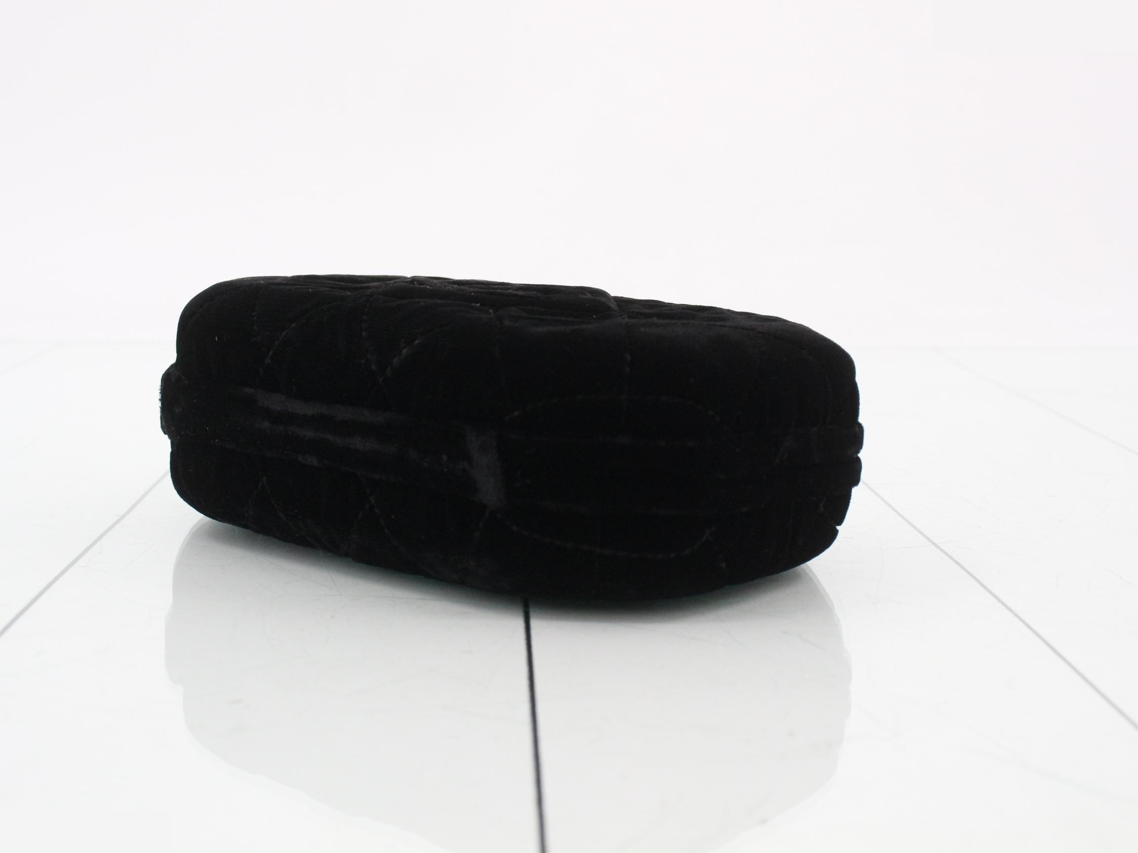 Evening Coco Mark Matelassé Velvet Shoulder Bag, Series 3 — view 6