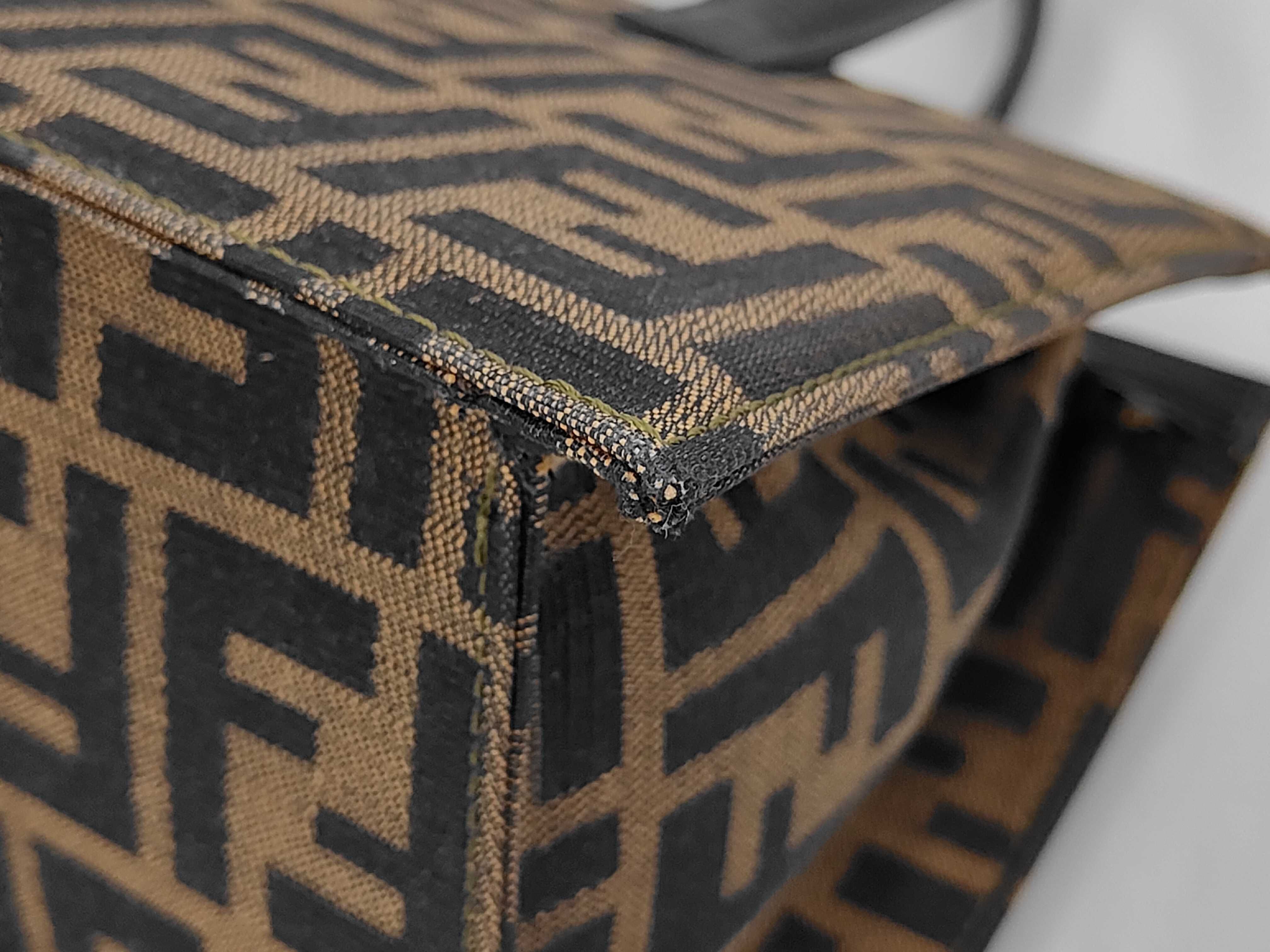 0914750207 2-Way Handbag/Shoulder Bag, Nylon Canvas, Brown Handbag — view 3