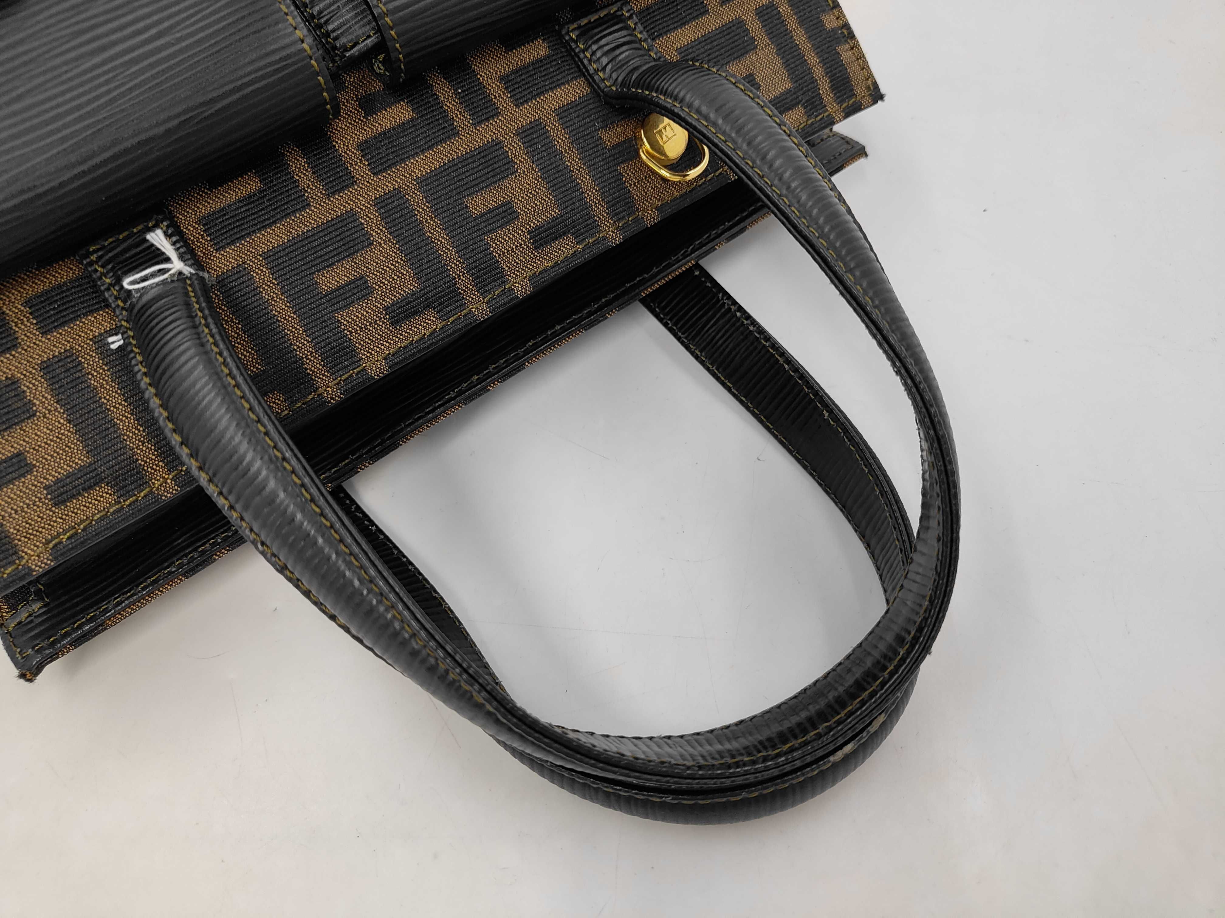 0914750207 2-Way Handbag/Shoulder Bag, Nylon Canvas, Brown Handbag — view 5